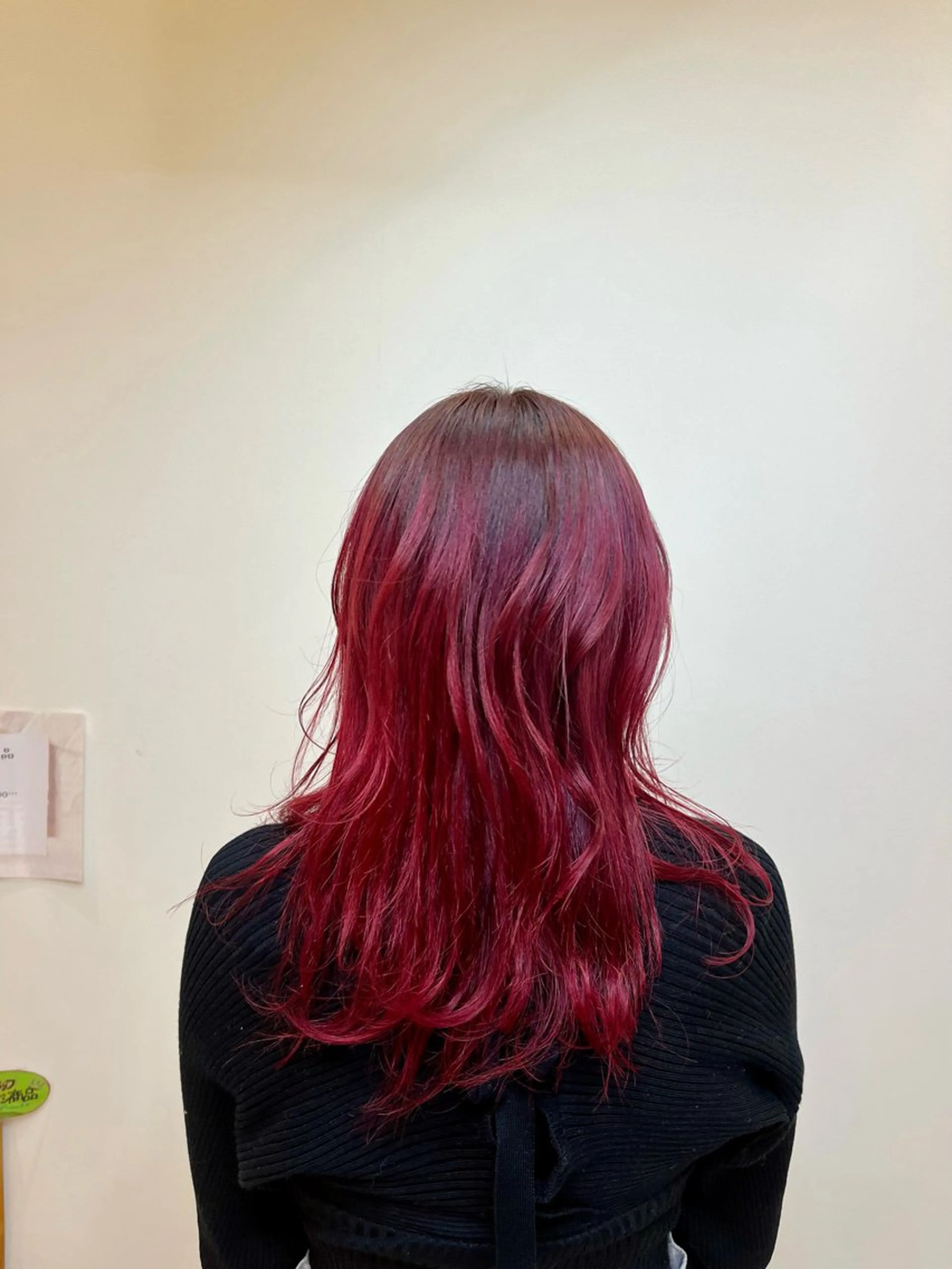 ロング カラー 牛尾 丈のヘアスタイル