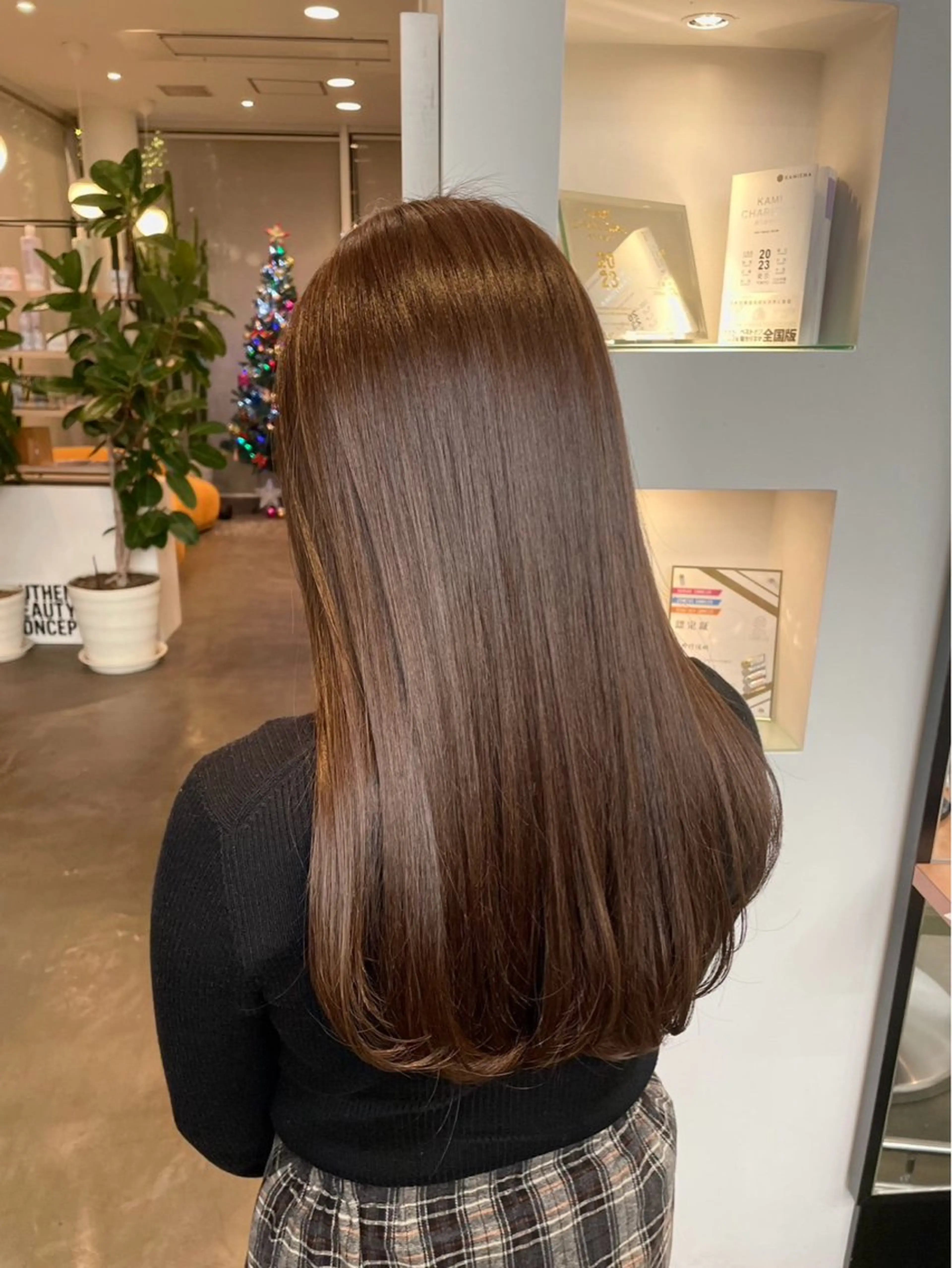 ロング パーマ ストレートパーマ 縮毛矯正 トリートメント DIFINOaoyama所属・🤍あやか🍒 透明感カラー🤍のヘアスタイル