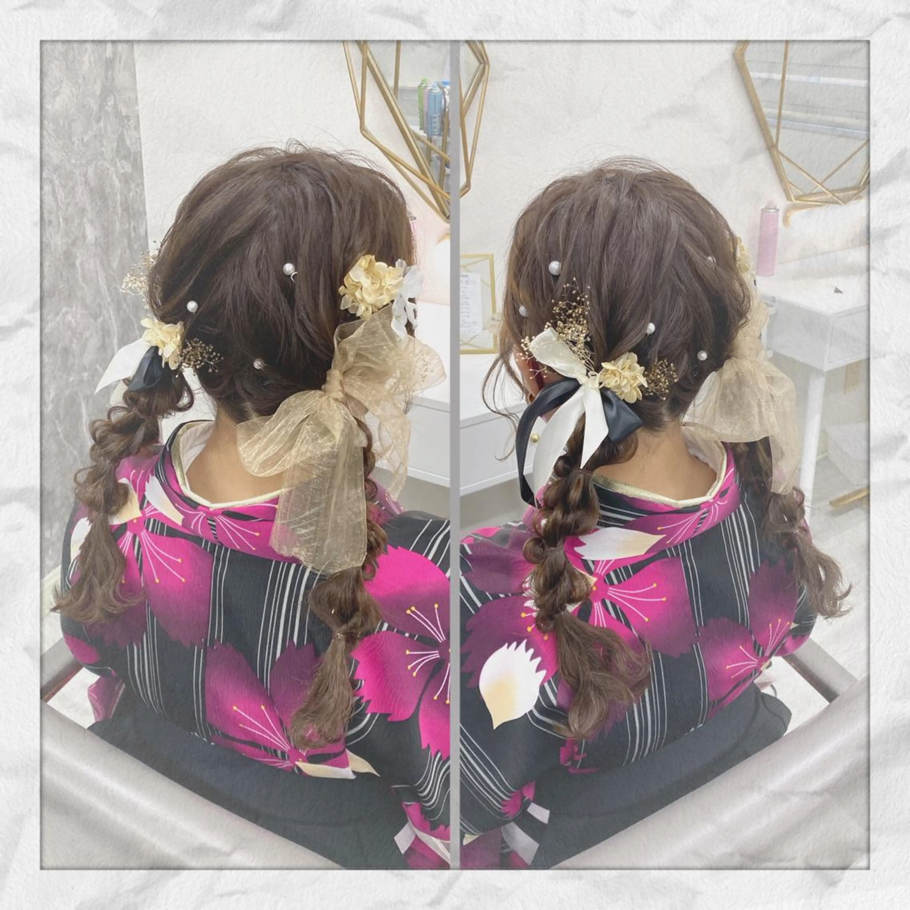 セミロング ヘアアレンジ ヘアセット ヘアセット/着付け 𓇼 松本 夏美𓇼のその他イメージ