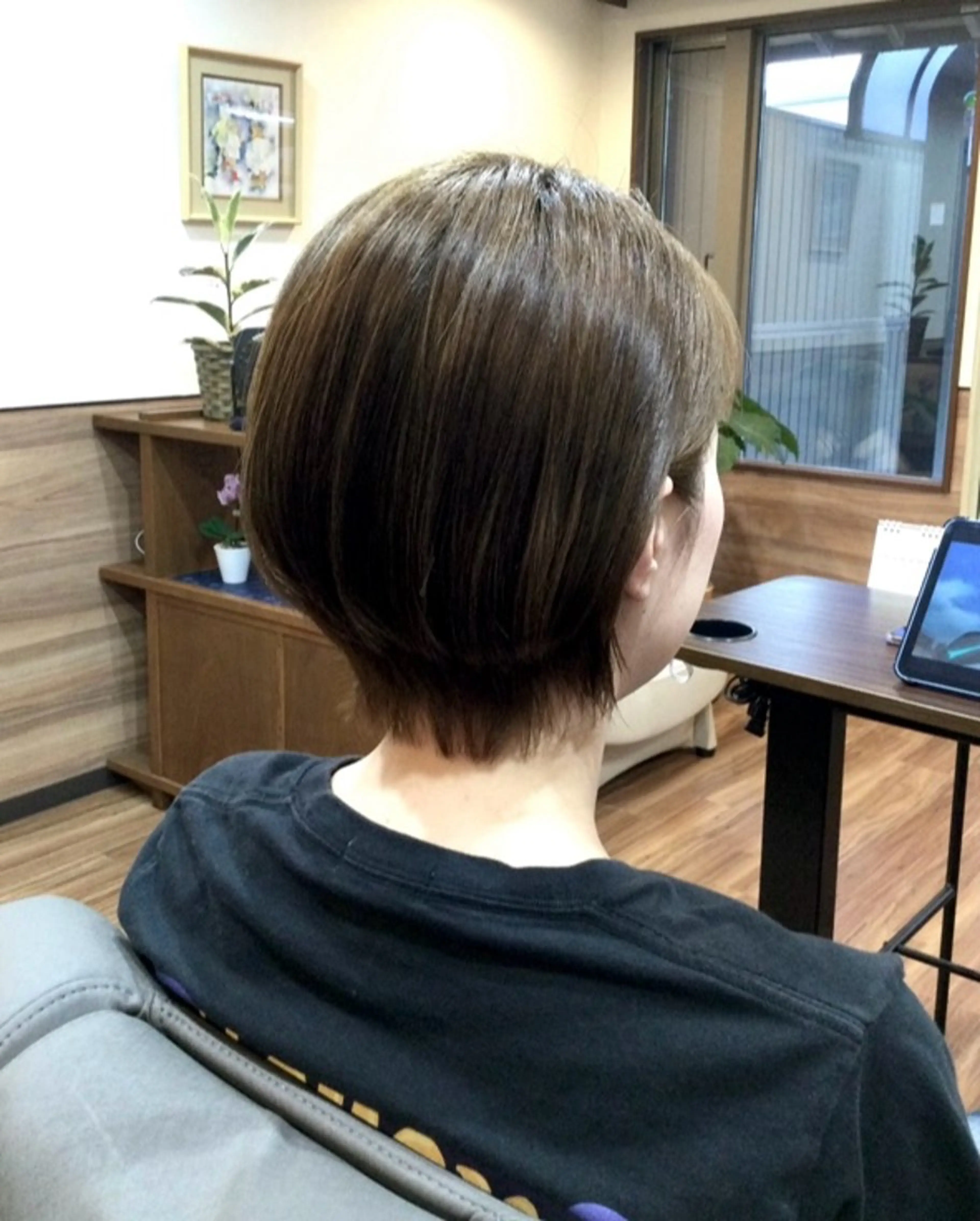 ショート カラー 丸みショート ショートヘア カット ヘアカラー トリートメント Annon プライベートサロンのヘアスタイル