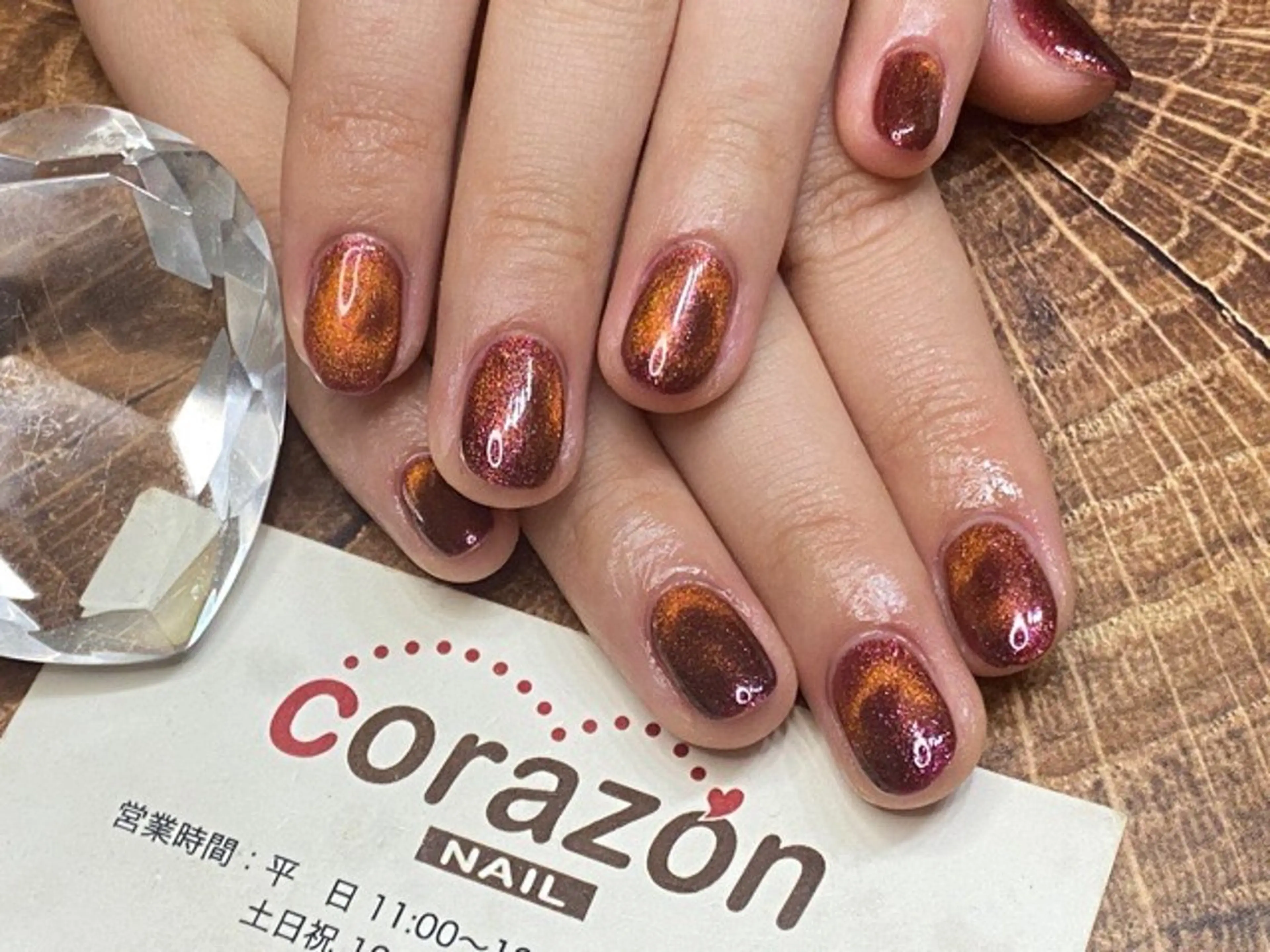 ネイル ジェルネイル マグネットネイル ワンカラーネイル ハンドネイル corazon所属・ネイリスト aicoのネイルデザイン