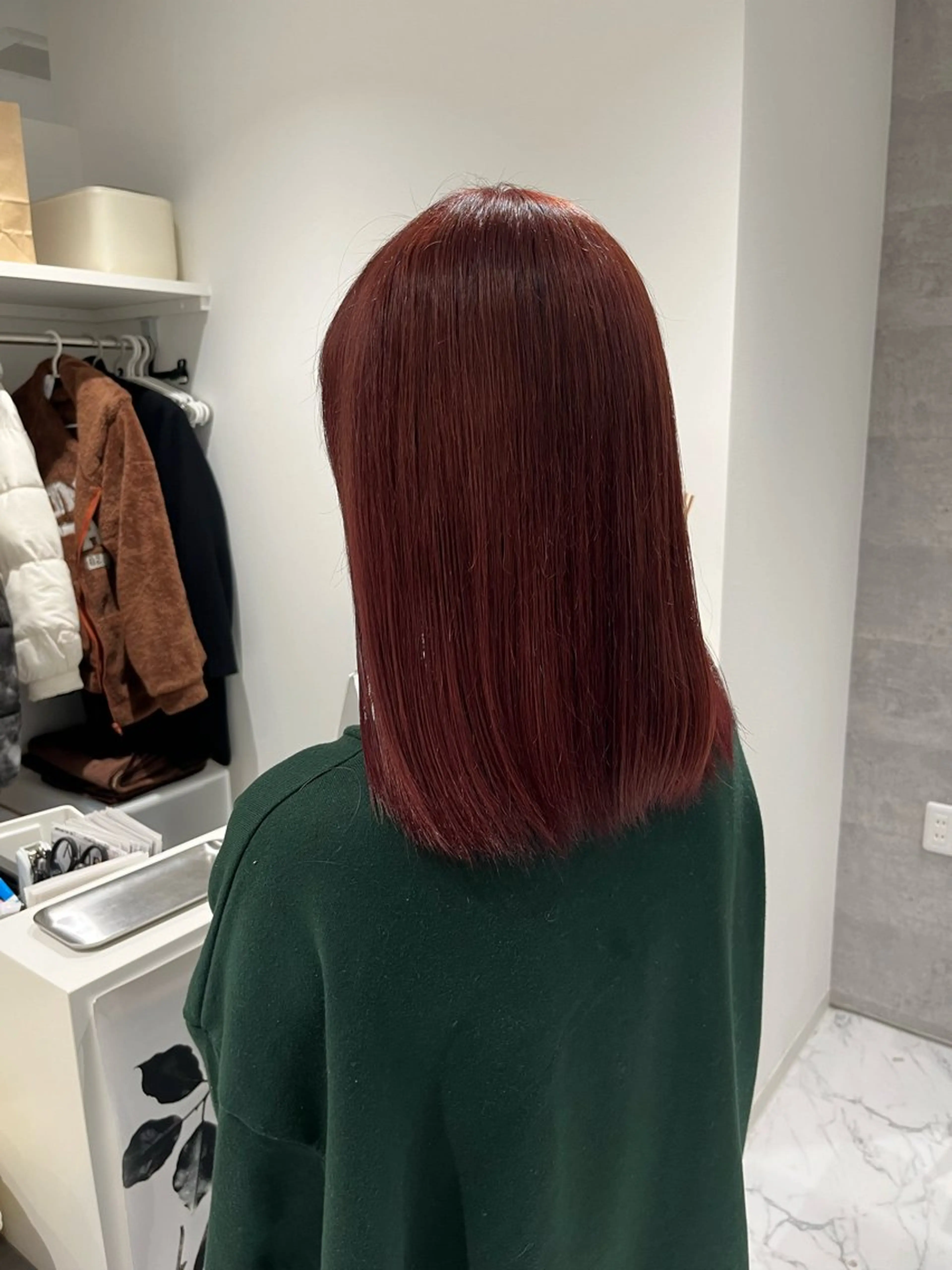ミディアム カラー ヘアカラー 坂本 理輝のヘアスタイル