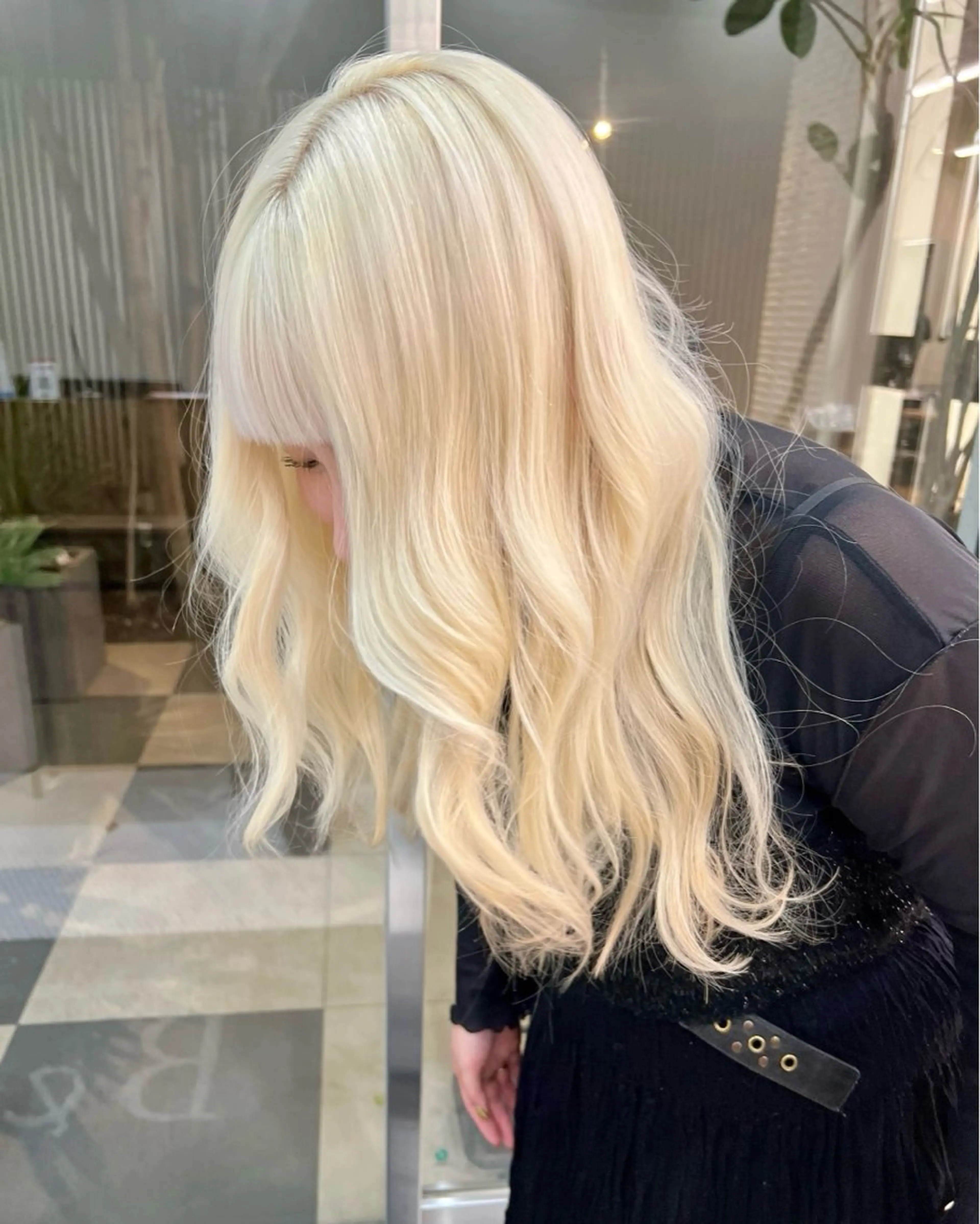 ロング カラー カット ヘアカラー トリートメント belle 表参道 terrace所属・抜きっぱなしブロンド /ハイトーン/カナタのヘアスタイル