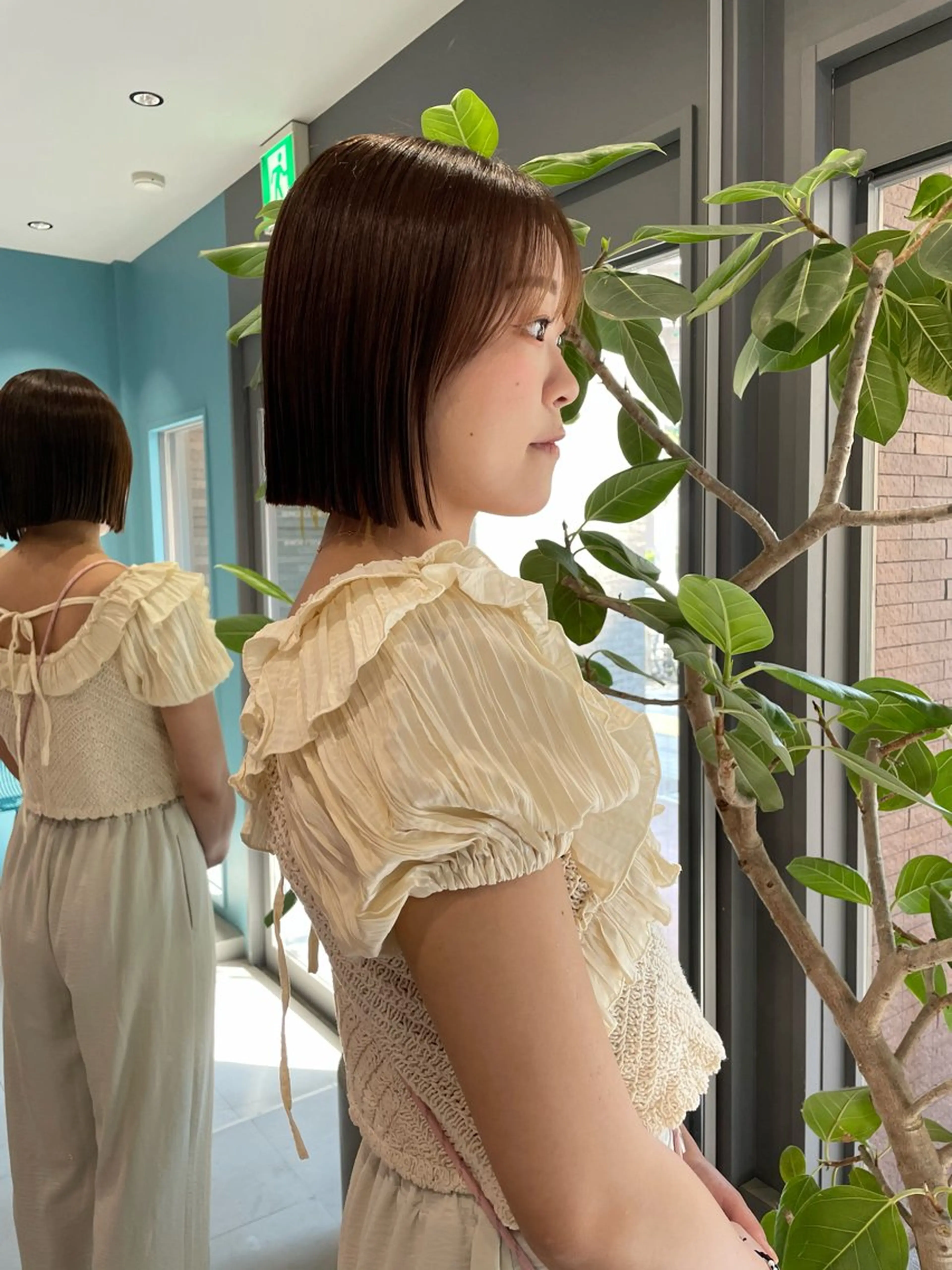 カラー カット ヘアカラー トリートメント noe tton所属・あゆな/名古屋/ ボブ/透明感カラーのヘアスタイル