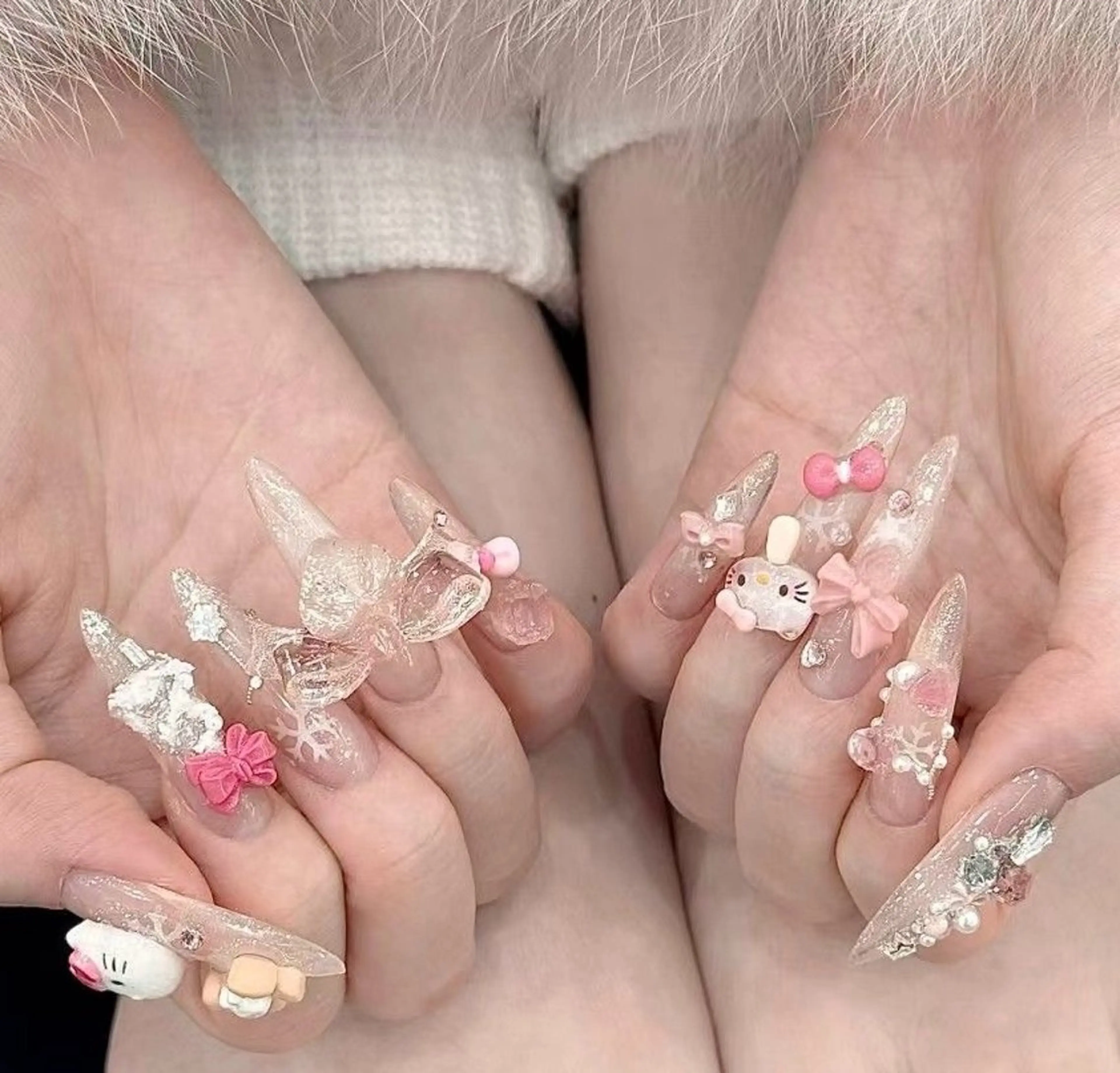 ネイル アートネイル オーロラネイル ブルー チークネイル フットネイル ハンドネイル NICY NAIL所属・NICY NAIL 池袋のネイルデザイン