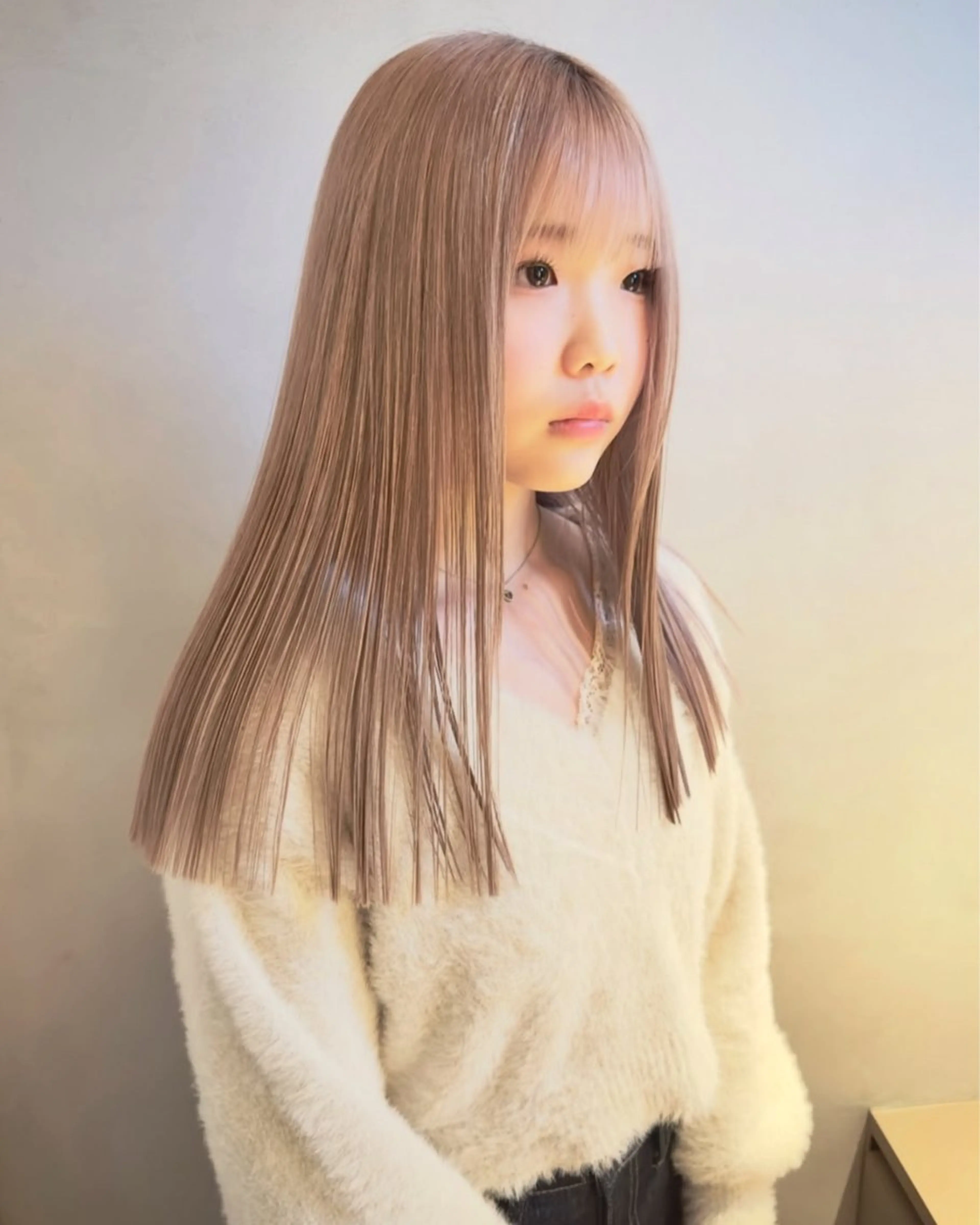 ロング カラー カット ヘアカラー ハイトーン・デザイン 🏆HINOKIのヘアスタイル