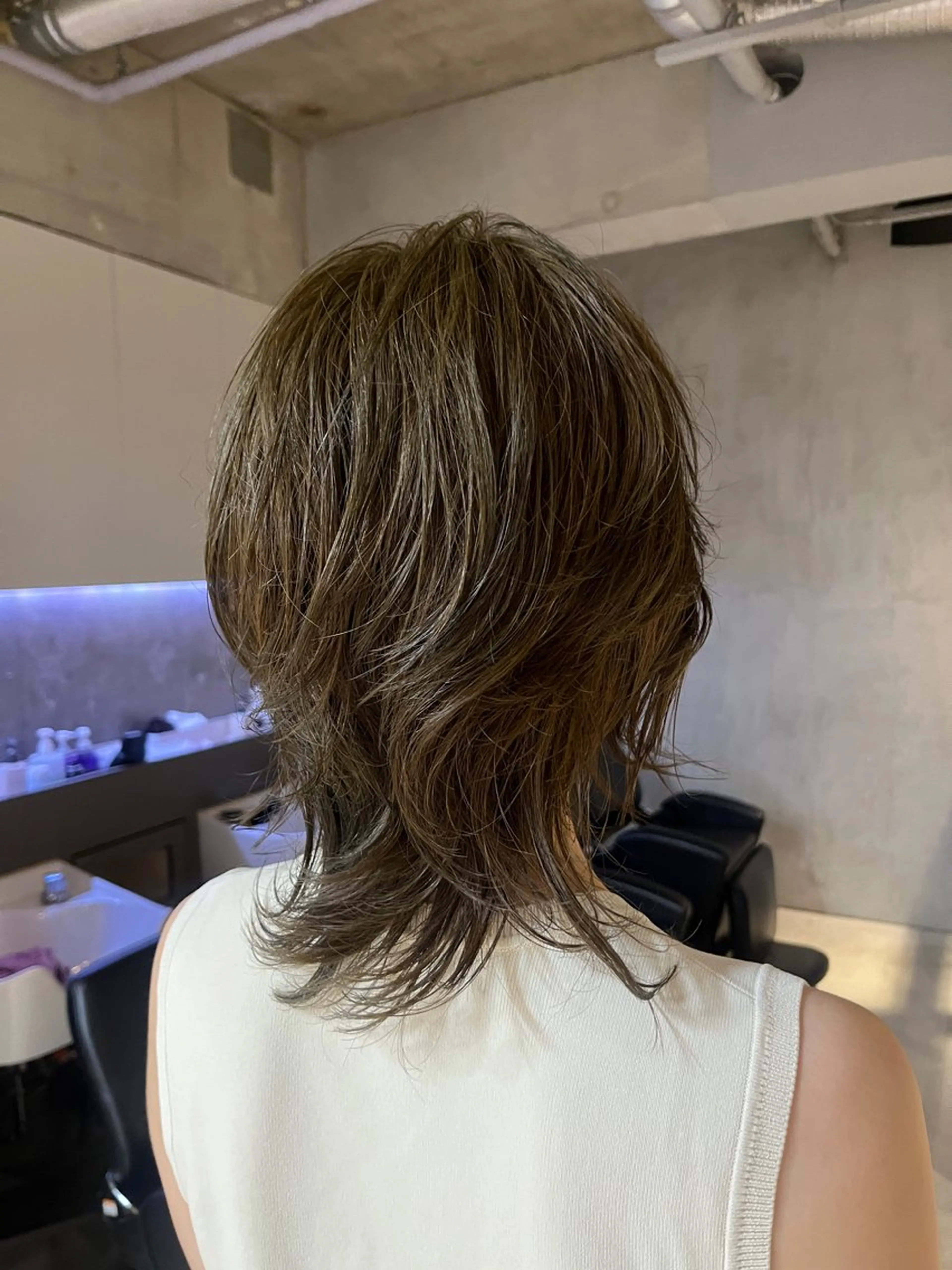ミディアム カラー ブリーチ 透明感カラー ダブルカラー ブリーチなしカラー ヘアカラー elima 調布所属・ちせ/ 透明感カラー /調布˚ 🦢₊✧のヘアスタイル