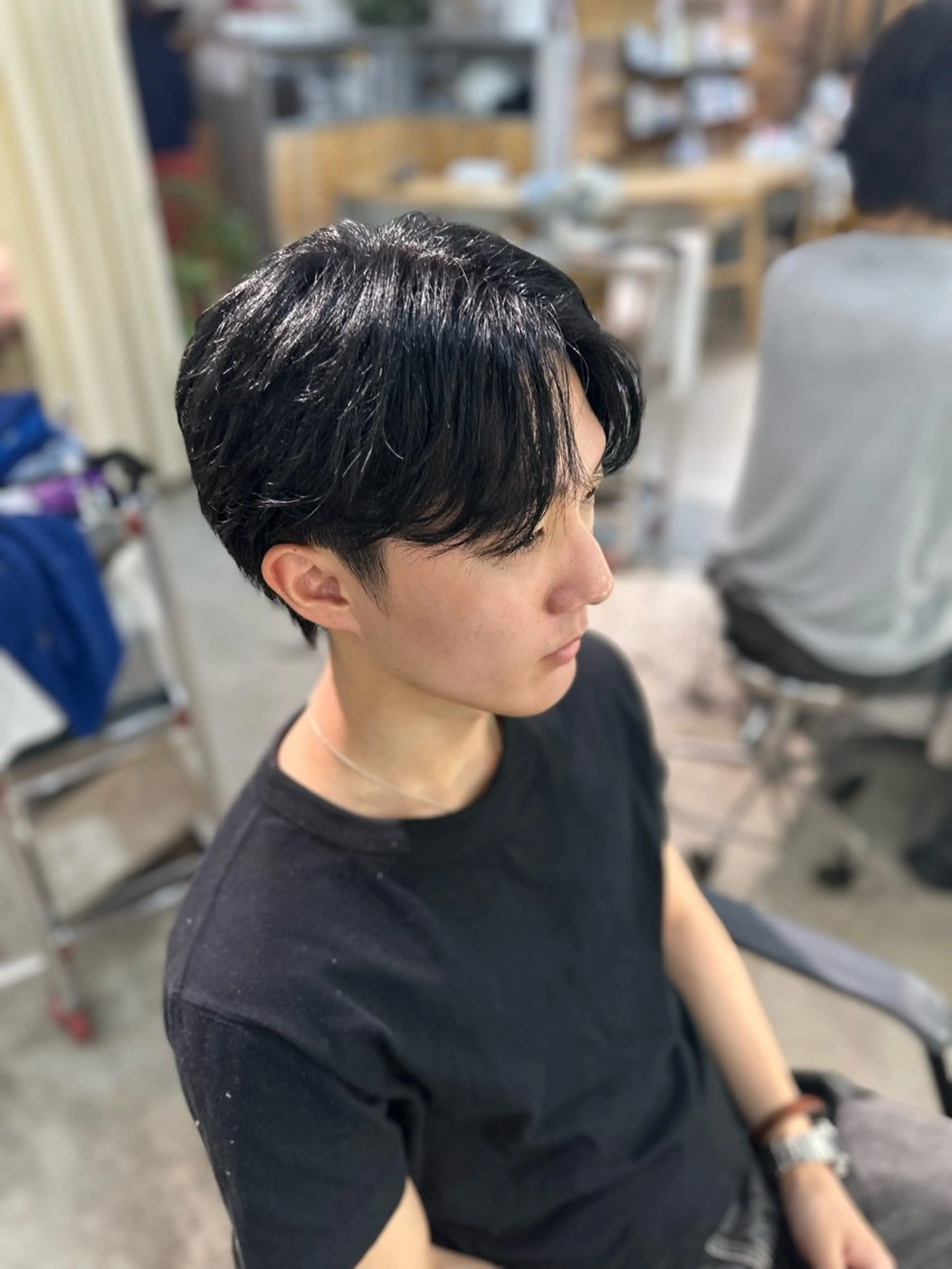 ショート メンズ センターパート 溜 一太のヘアスタイル