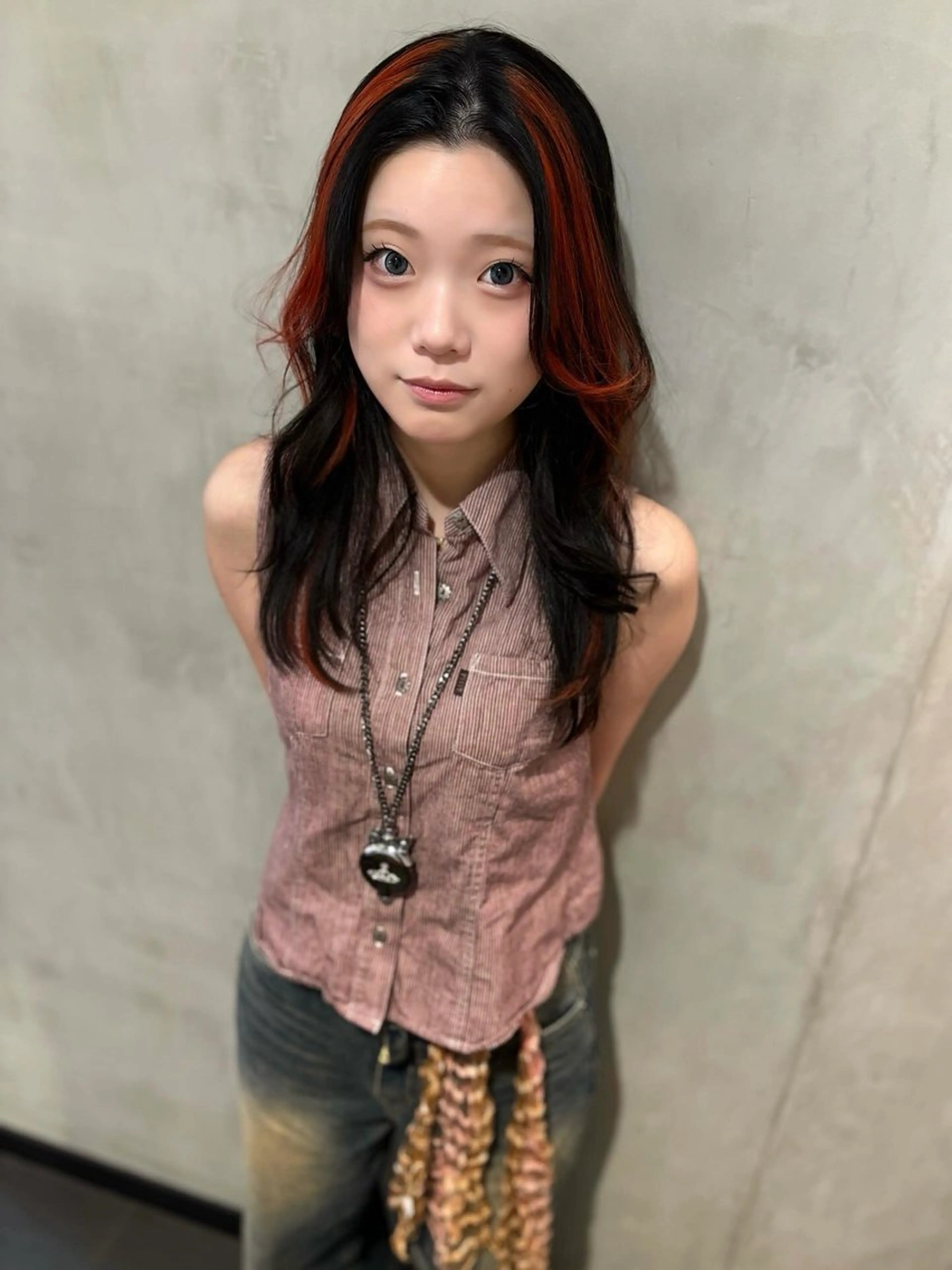 ロング カラー ヘアカラー 優 作のヘアスタイル