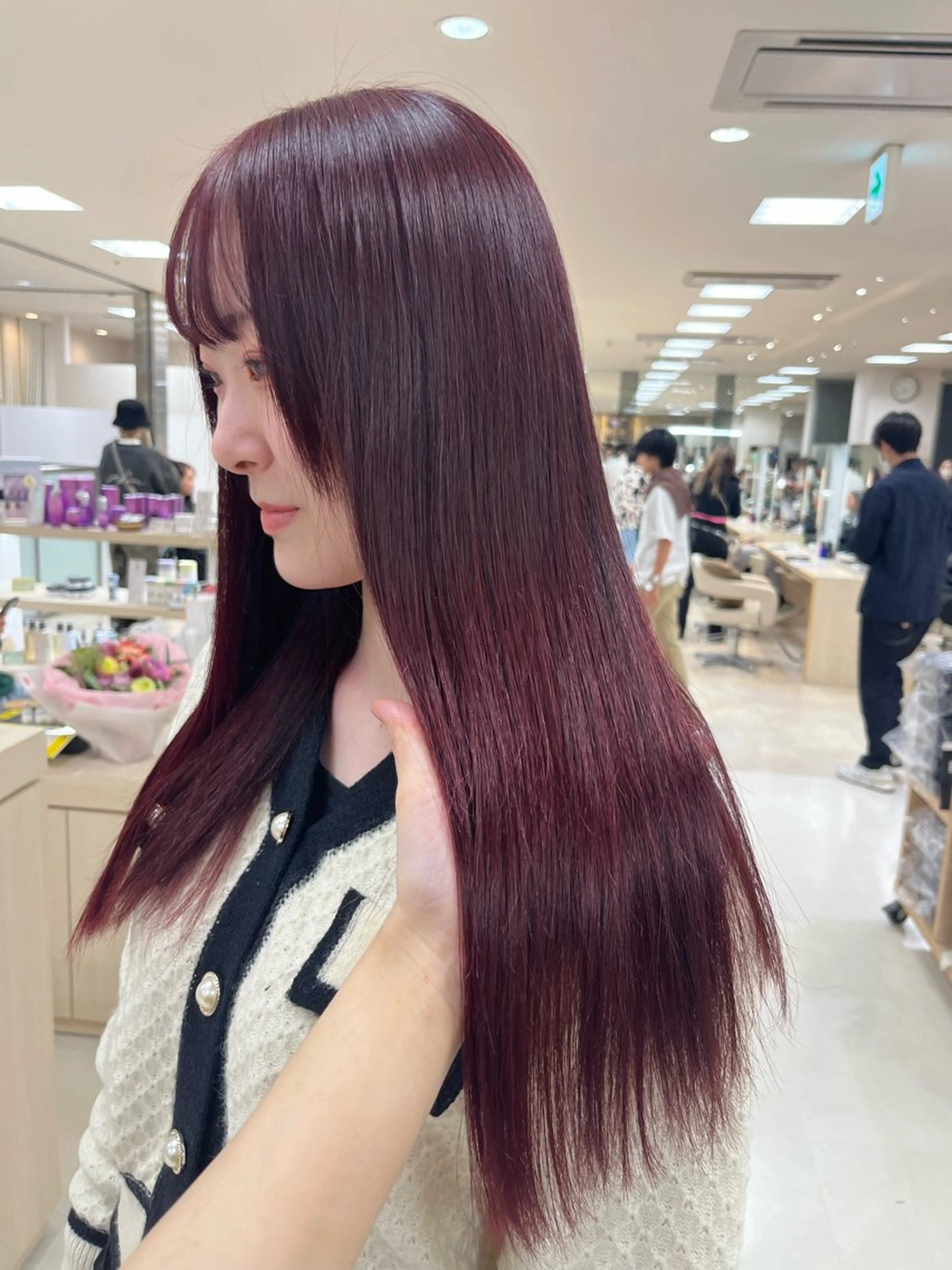 セミロング カラー ヘアカラー トリートメント m i k u🕊️ 韓国レイヤー/暖色のヘアスタイル