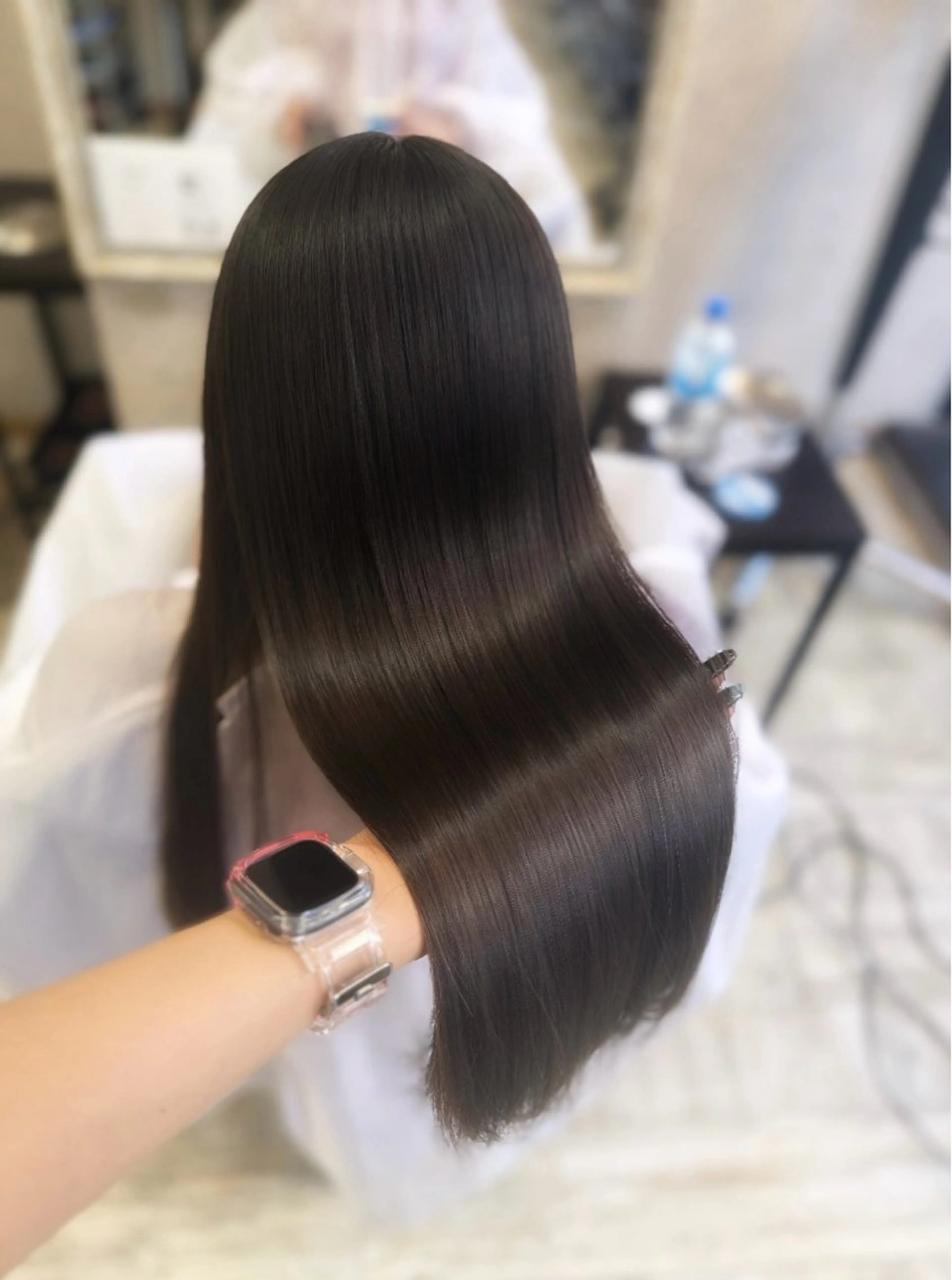 ロング カット ヘアカラー トリートメント 💞Yuu/艶髪/ 韓国ヘア🇰🇷♡のヘアスタイル