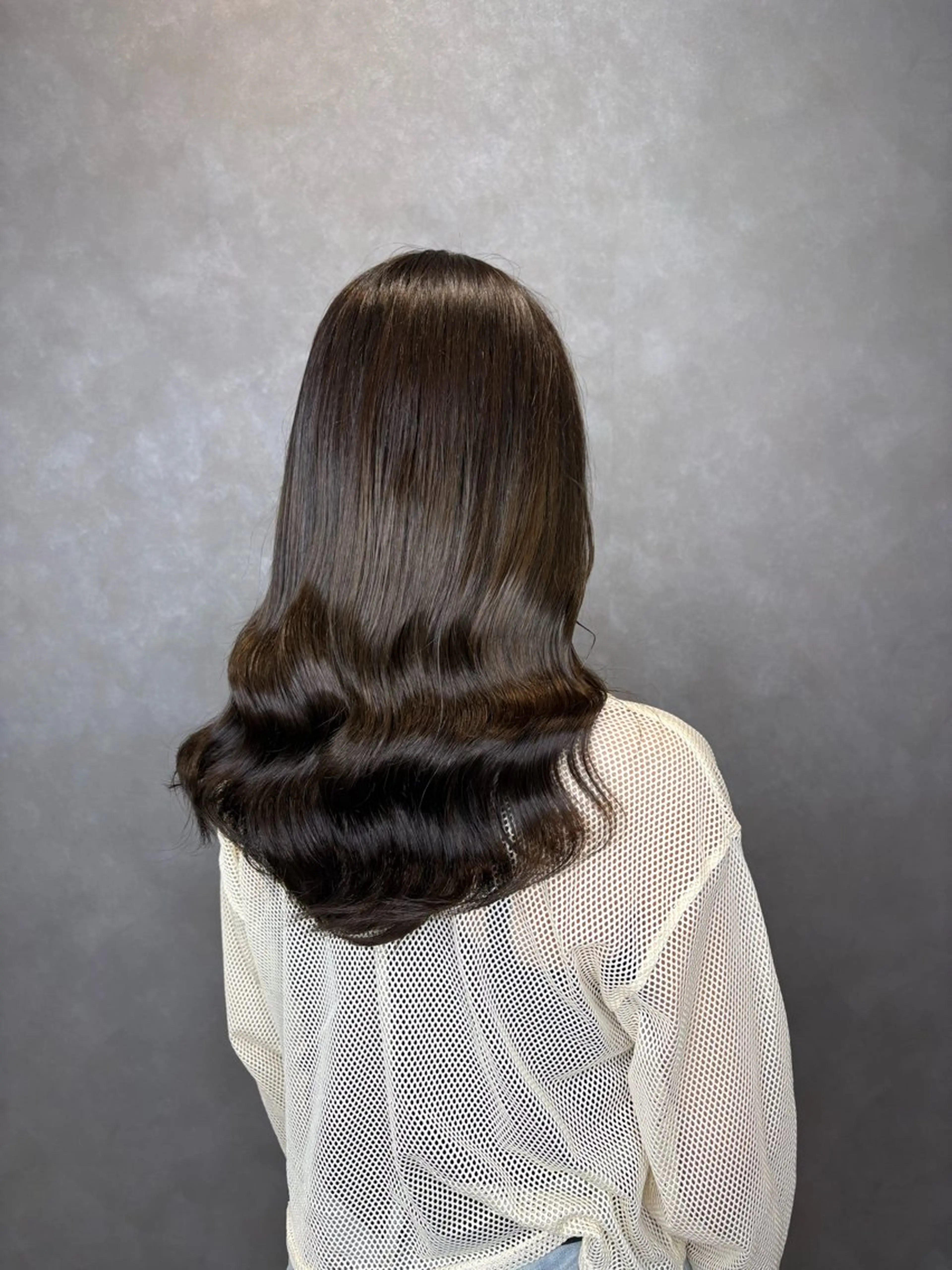 セミロング ヘアカラー 大西 ひなたのヘアスタイル