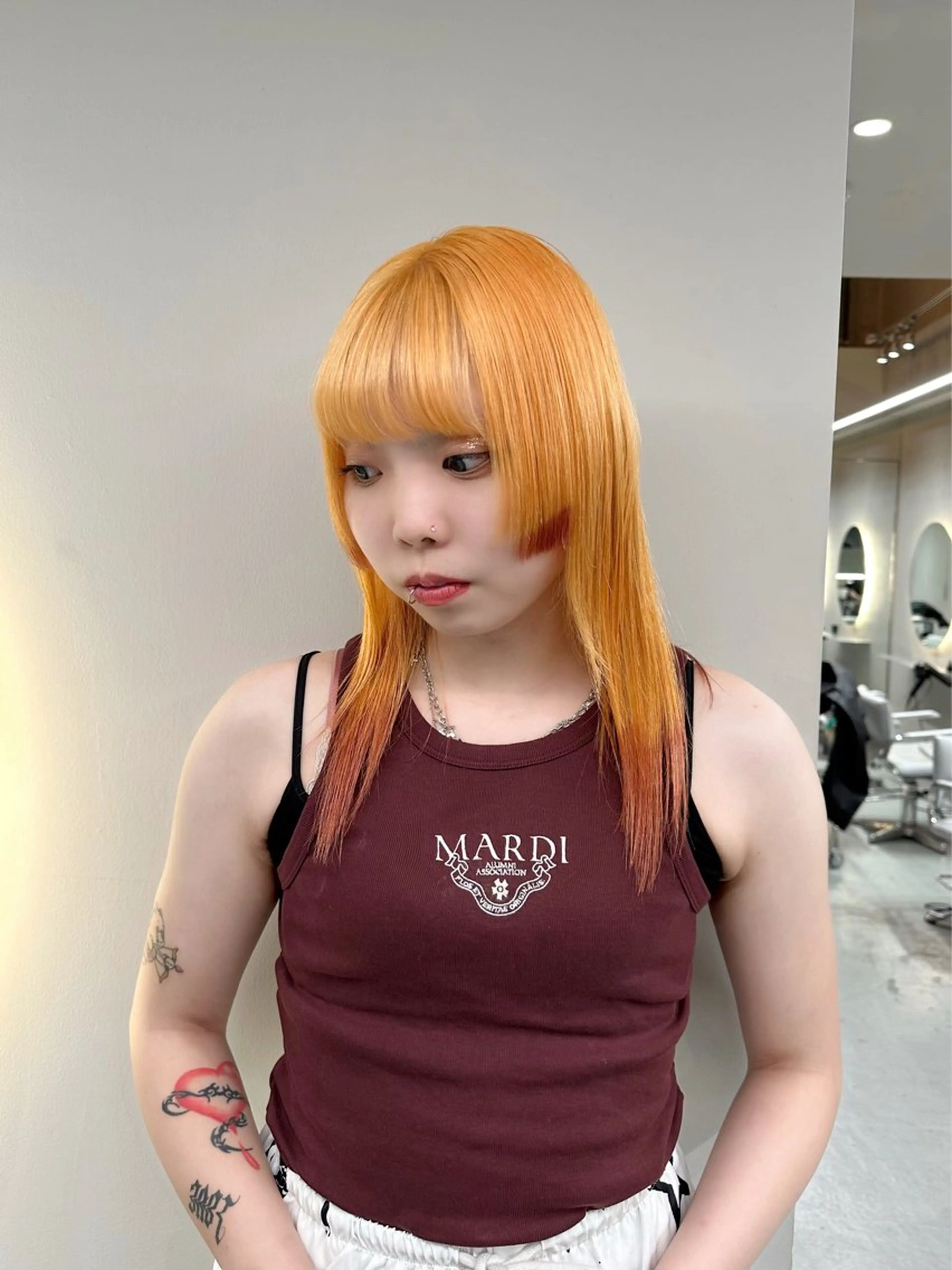 セミロング ピンクラベンダー トリートメント SOL.所属・ハイトーンカラー/デ ザインカラー中川竜斗のヘアスタイル