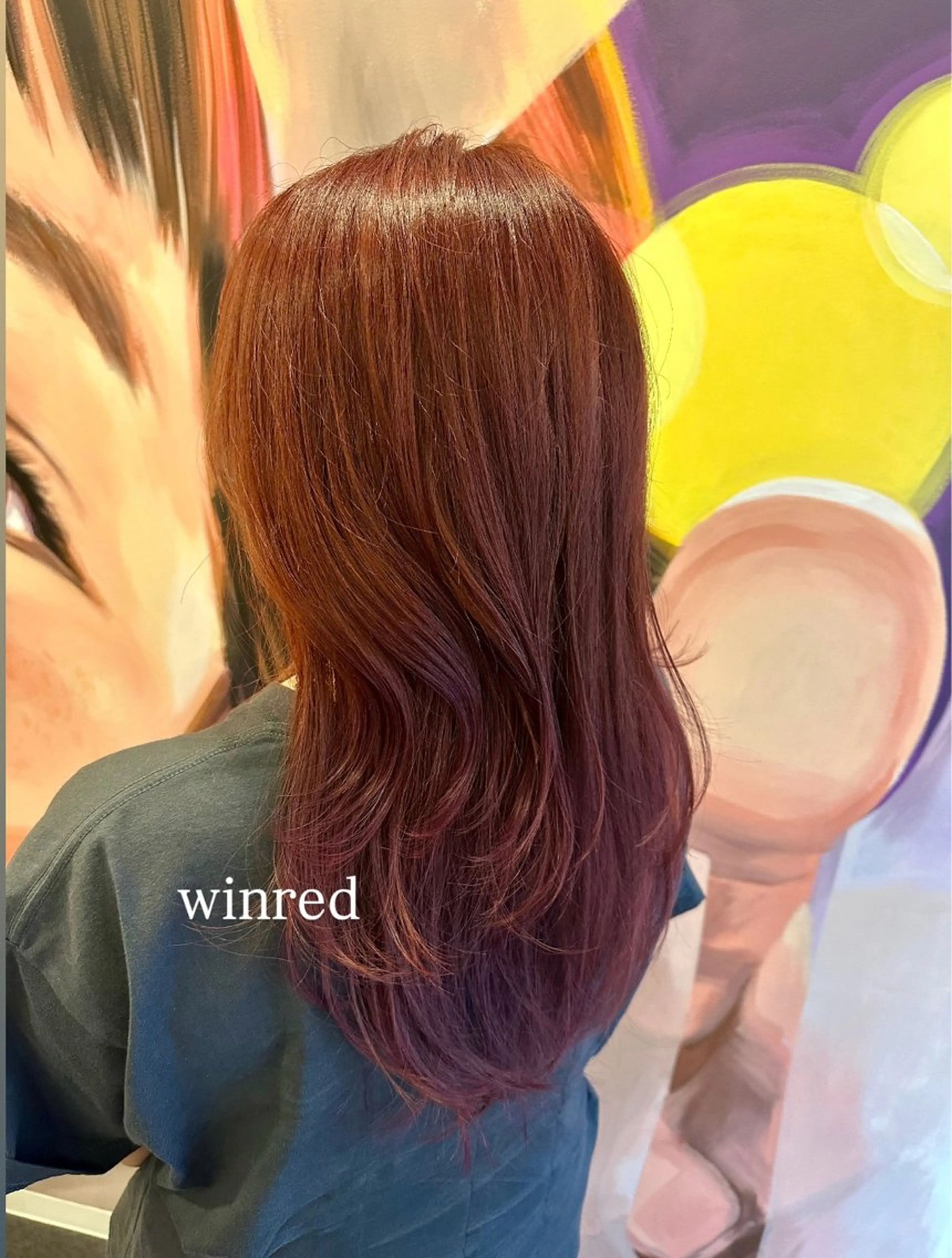 セミロング カラー ブリーチ ダブルカラー ブリーチなしカラー レッドカラー カット ヘアカラー トリートメント 韓国風/レイヤー 🌷AYANA🌷のヘアスタイル