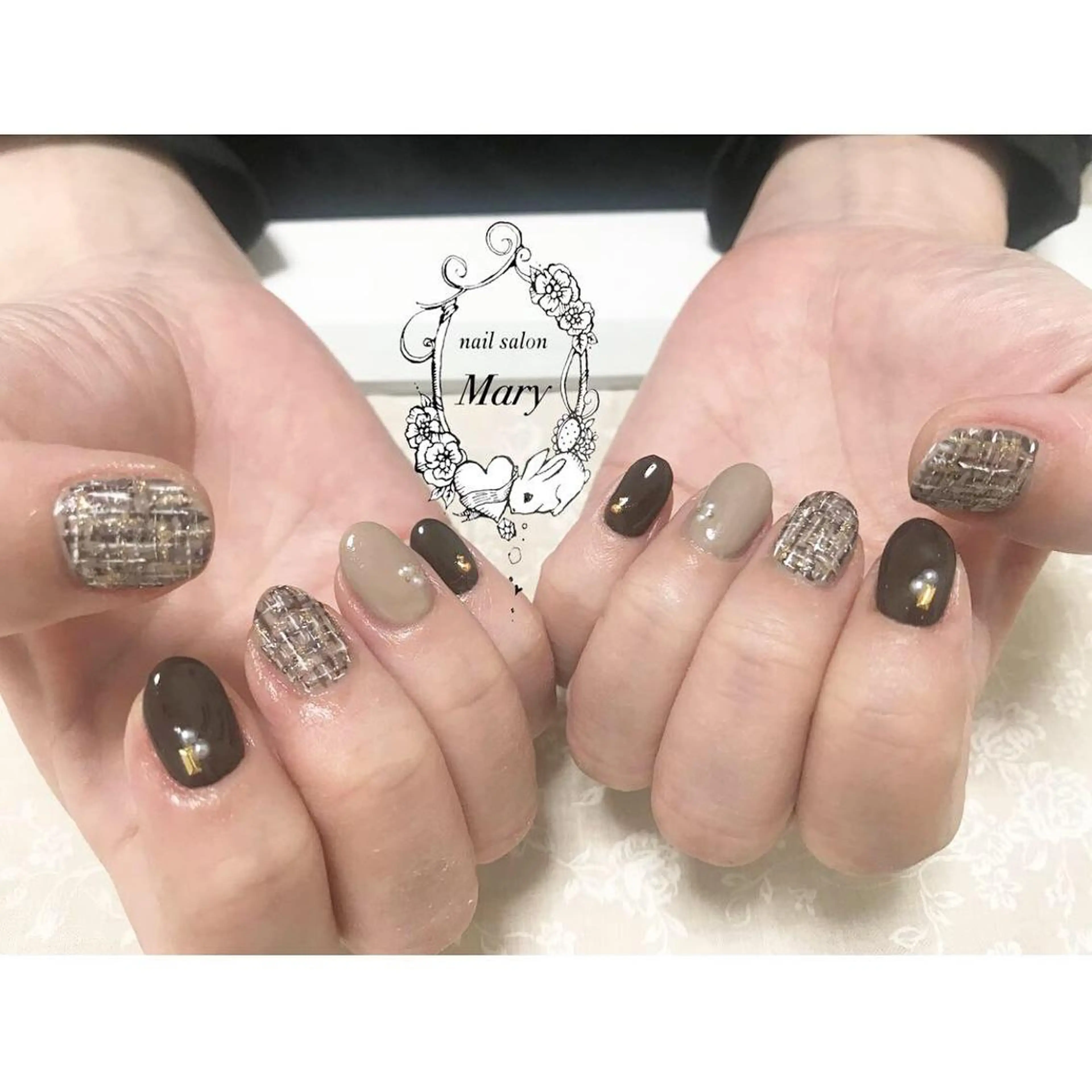 ネイル ツイードネイル WITH  NAIL ネイリストのネイルデザイン