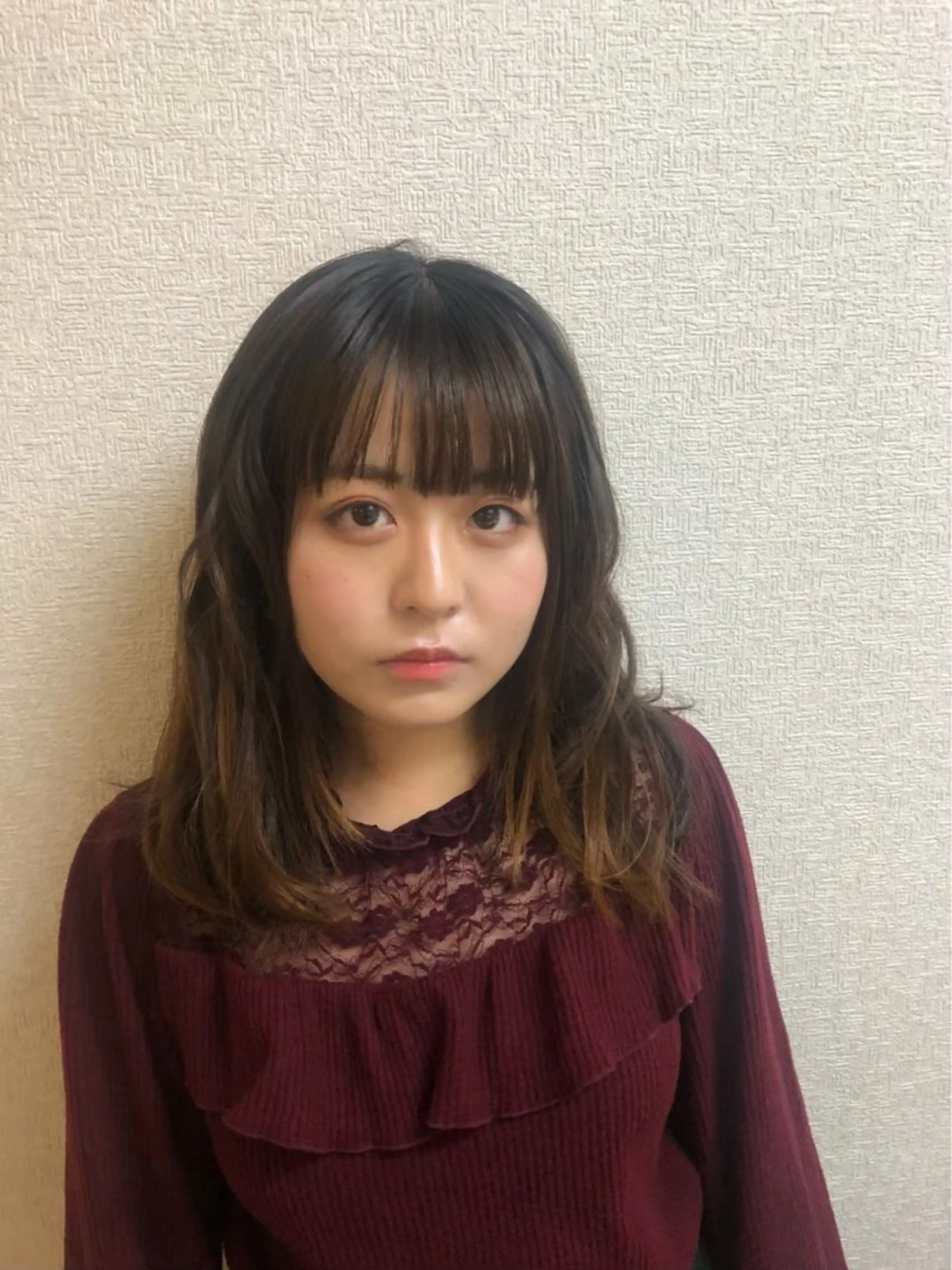 セミロング ヘアカラー ブレンバイドット所属・ニュアンスカラー/ 🫧レミ(坊主)のヘアスタイル