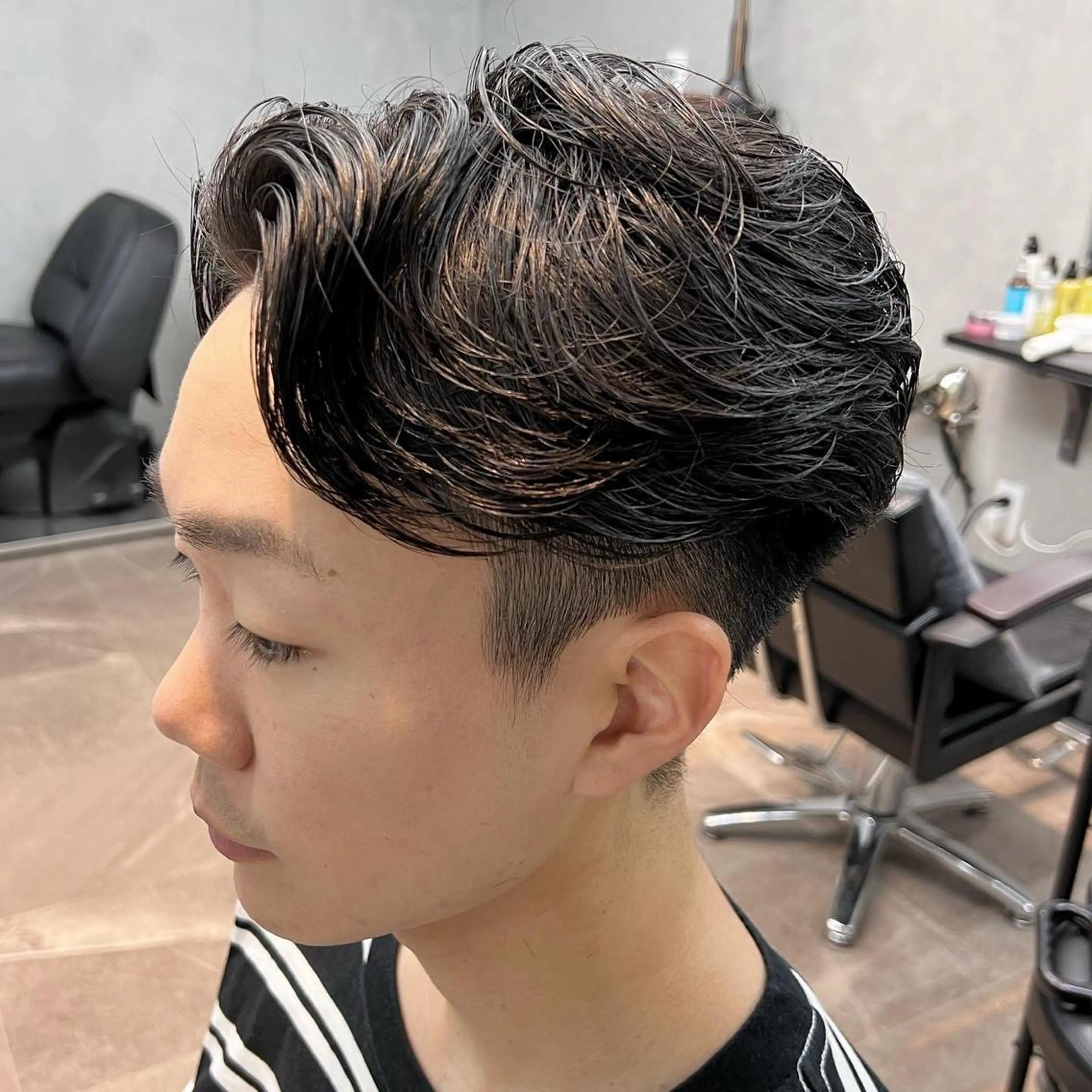ショート パーマ メンズ カット パーマ ヘッドスパ 3月〜お店変わります 詳しくはインスタまでのヘアスタイル