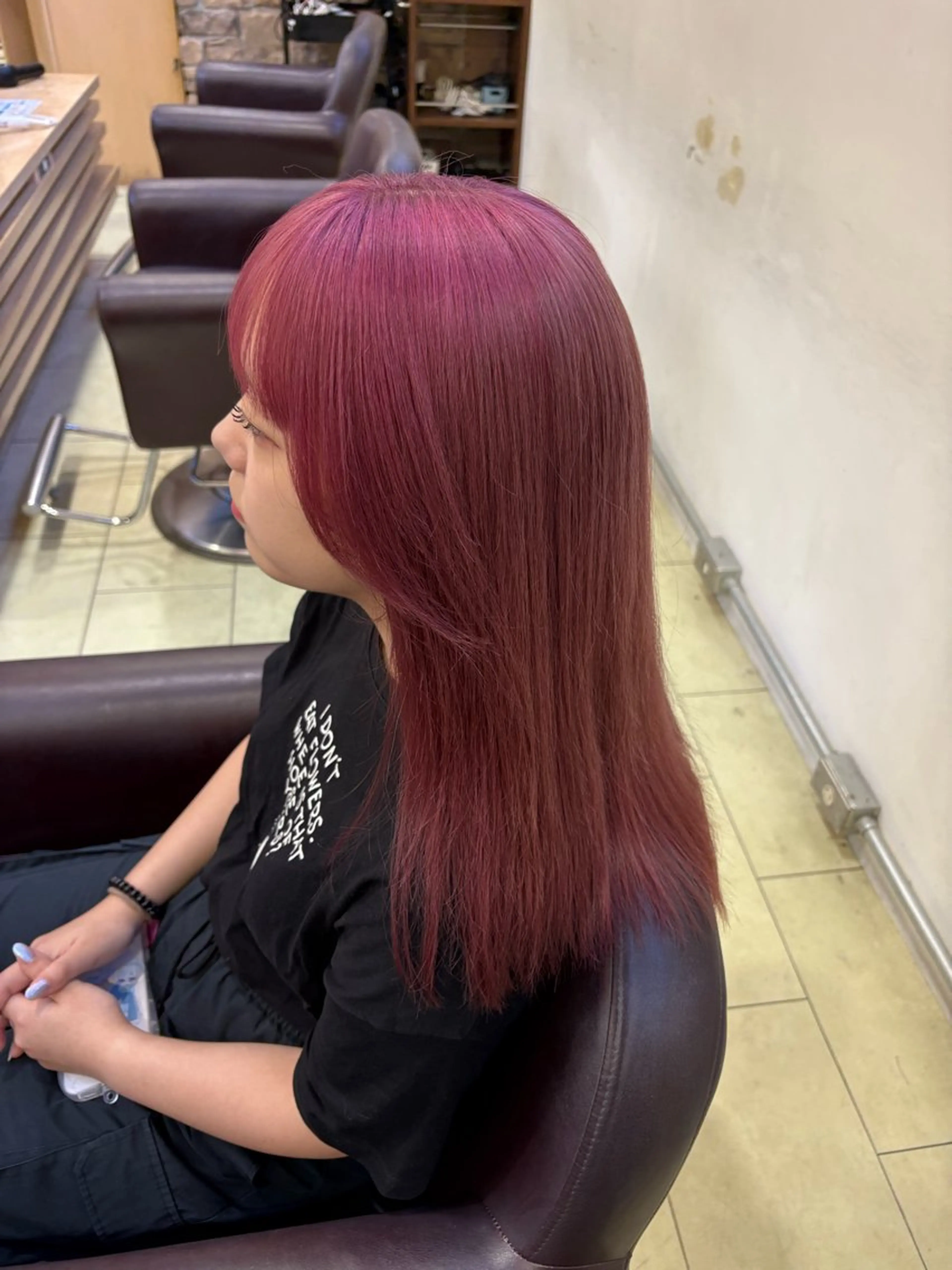 ロング ヘアカラー カット🇰🇷毛流れ パーマ/ジュンエイのヘアスタイル