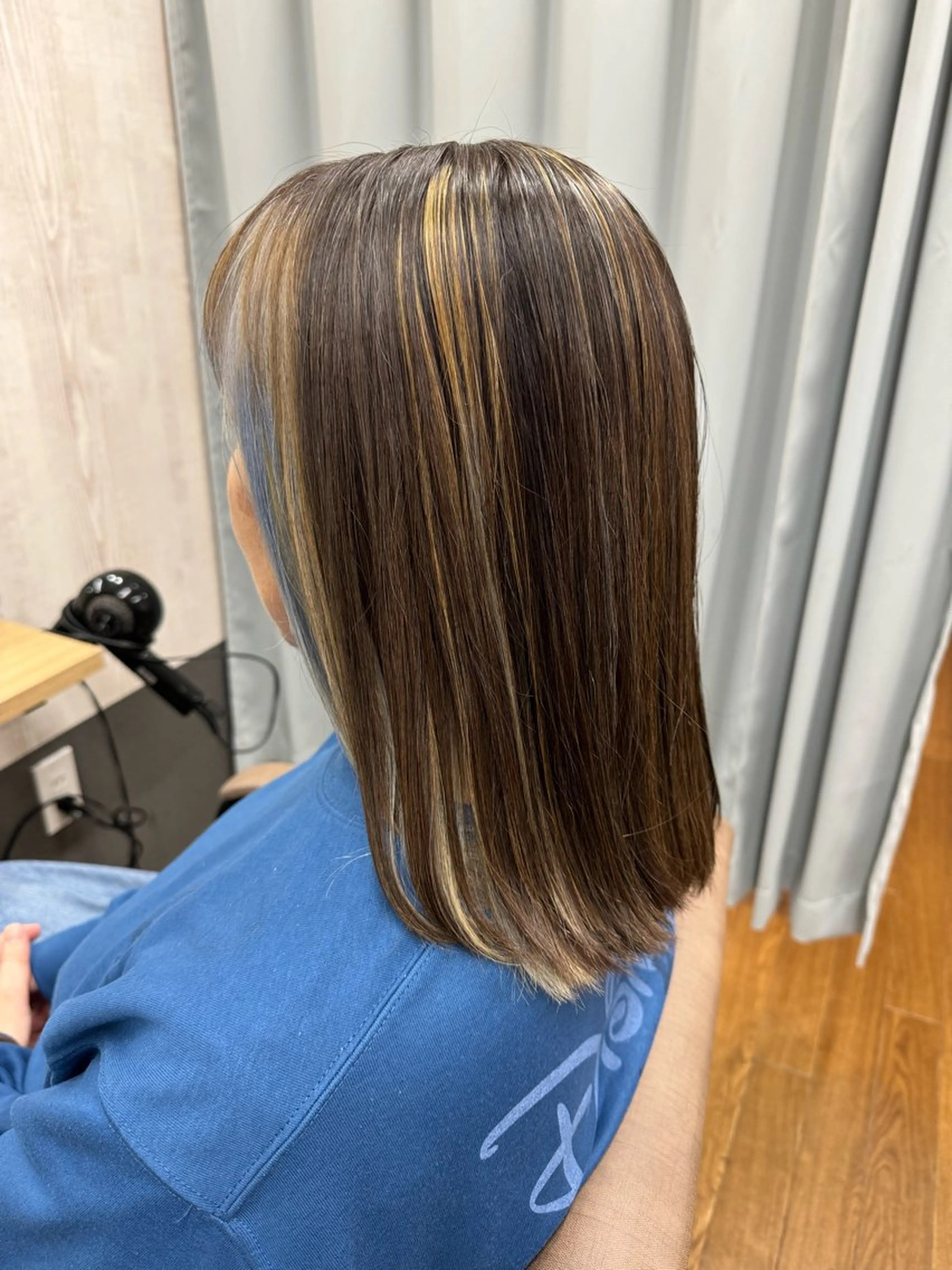 ロング 顔周りカット ハイライト カット ヘアカラー TELA HAIR 稲毛店　千尋のヘアスタイル