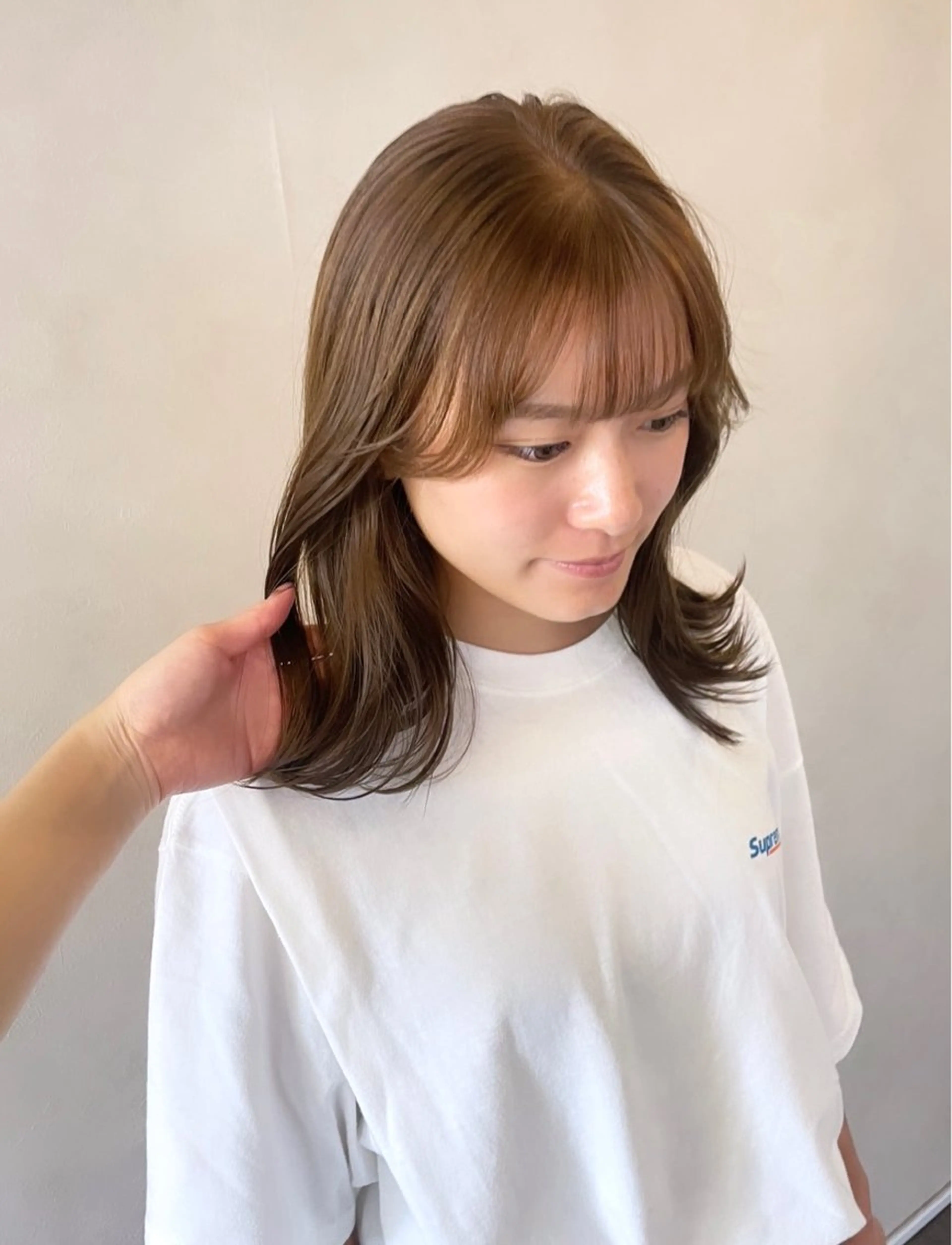 ミディアム カラー ヘアカラー トリートメント Peg.hair所属・柔らかhair🤍 Rinaのヘアスタイル
