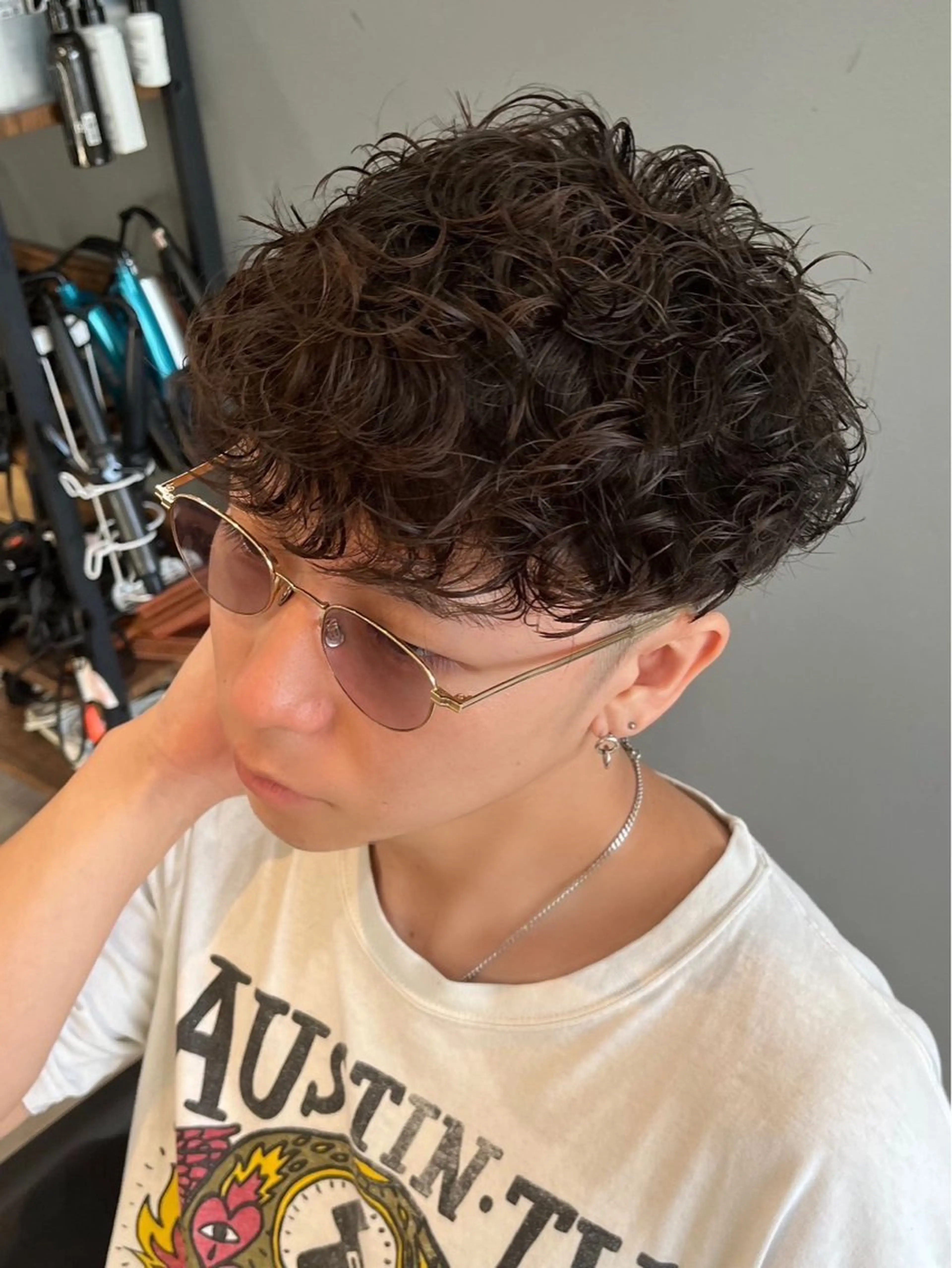 パーマ メンズ スペインカール Etoile +/ 坂嶋大飛のヘアスタイル