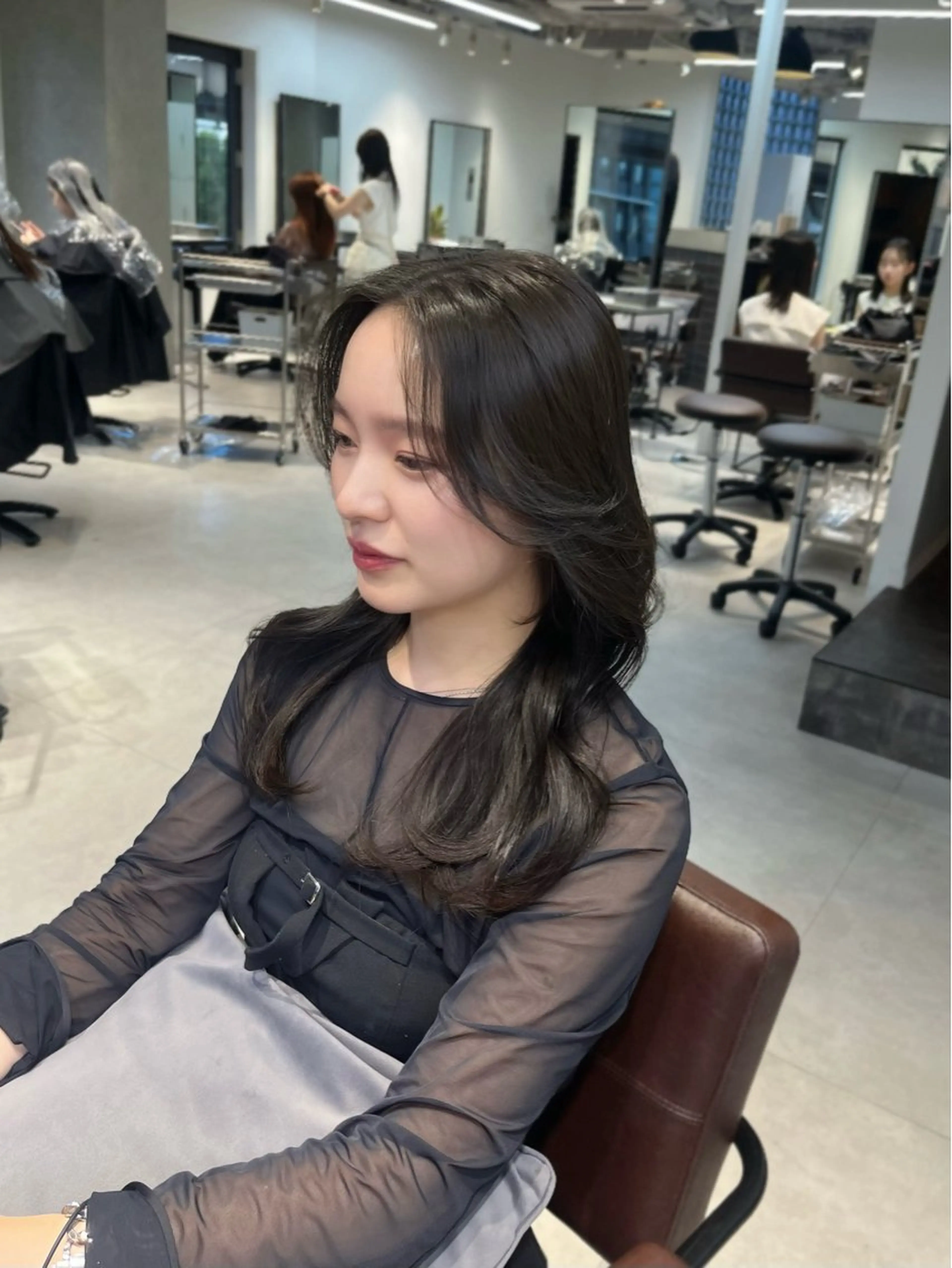 カラー ヘアアレンジ カット ヘアカラー 似合わせ顔まわり カット🤍森尾真由美のヘアスタイル