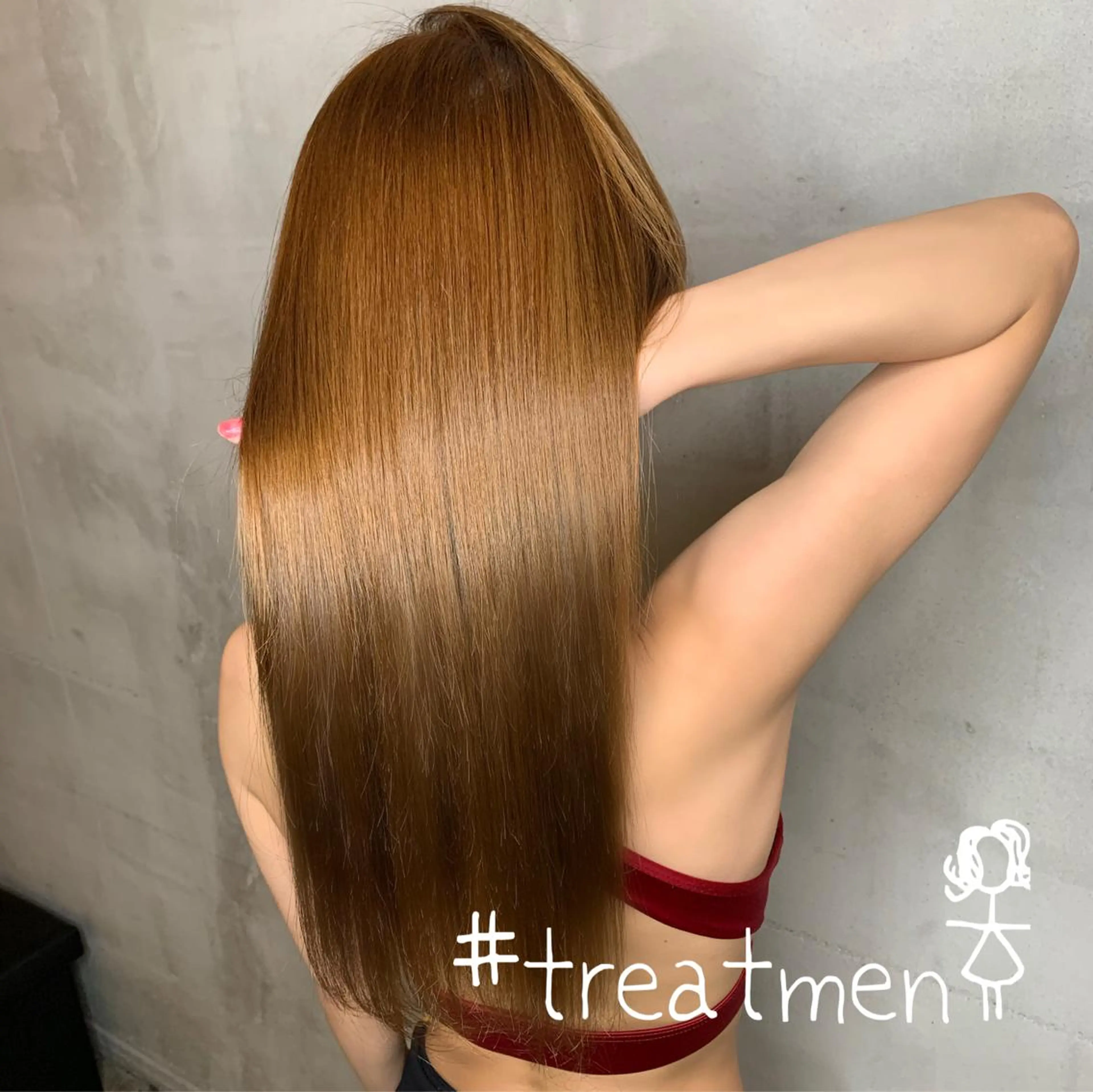 ロング くせ毛 顔周りカット 似合わせカット トリートメント カット ヘアカラー トリートメント 韓国レイヤー×透明感 髪質改善　武田涼のヘアスタイル