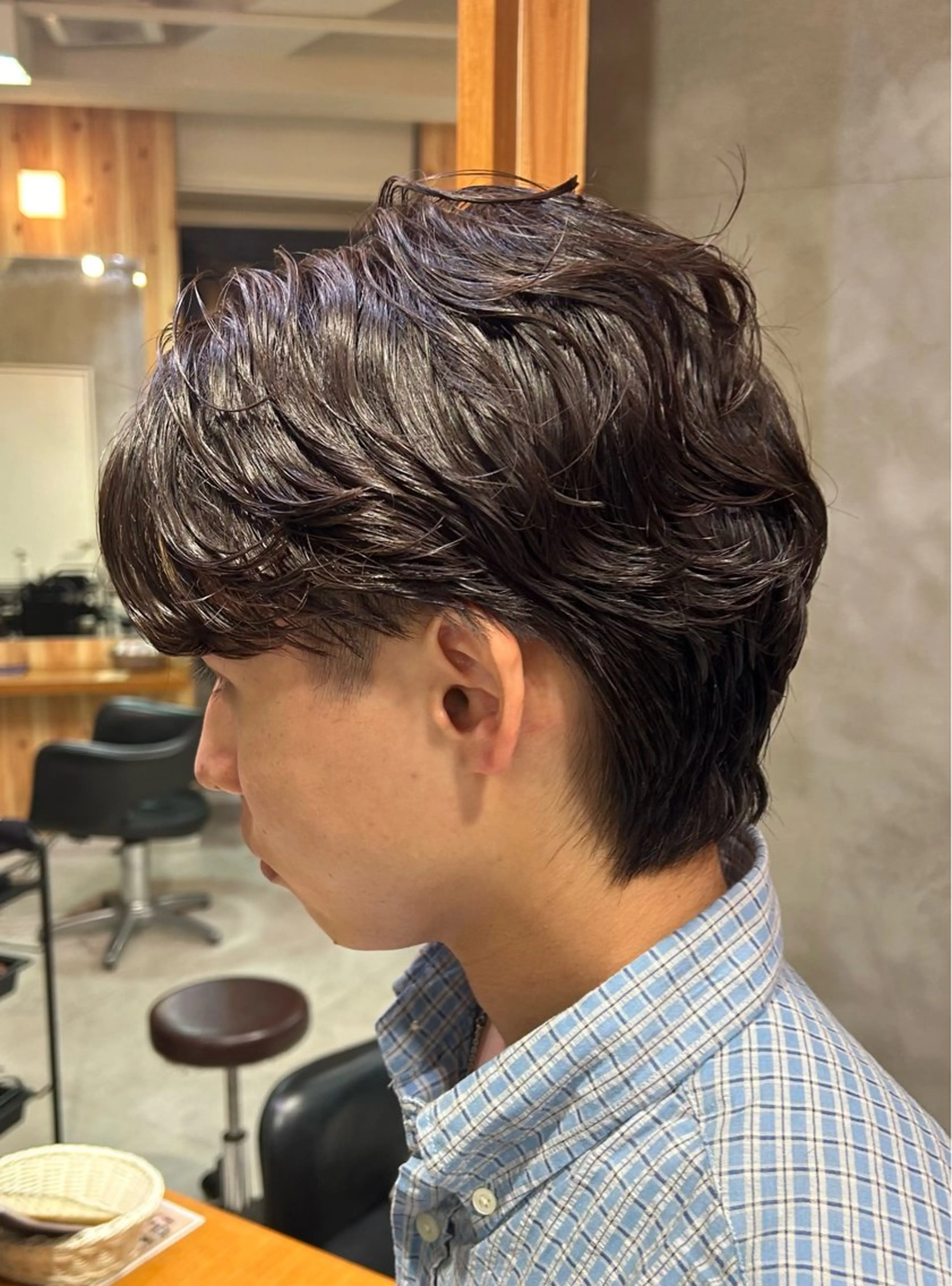 メンズ カット パーマ 前隈 のりかのヘアスタイル