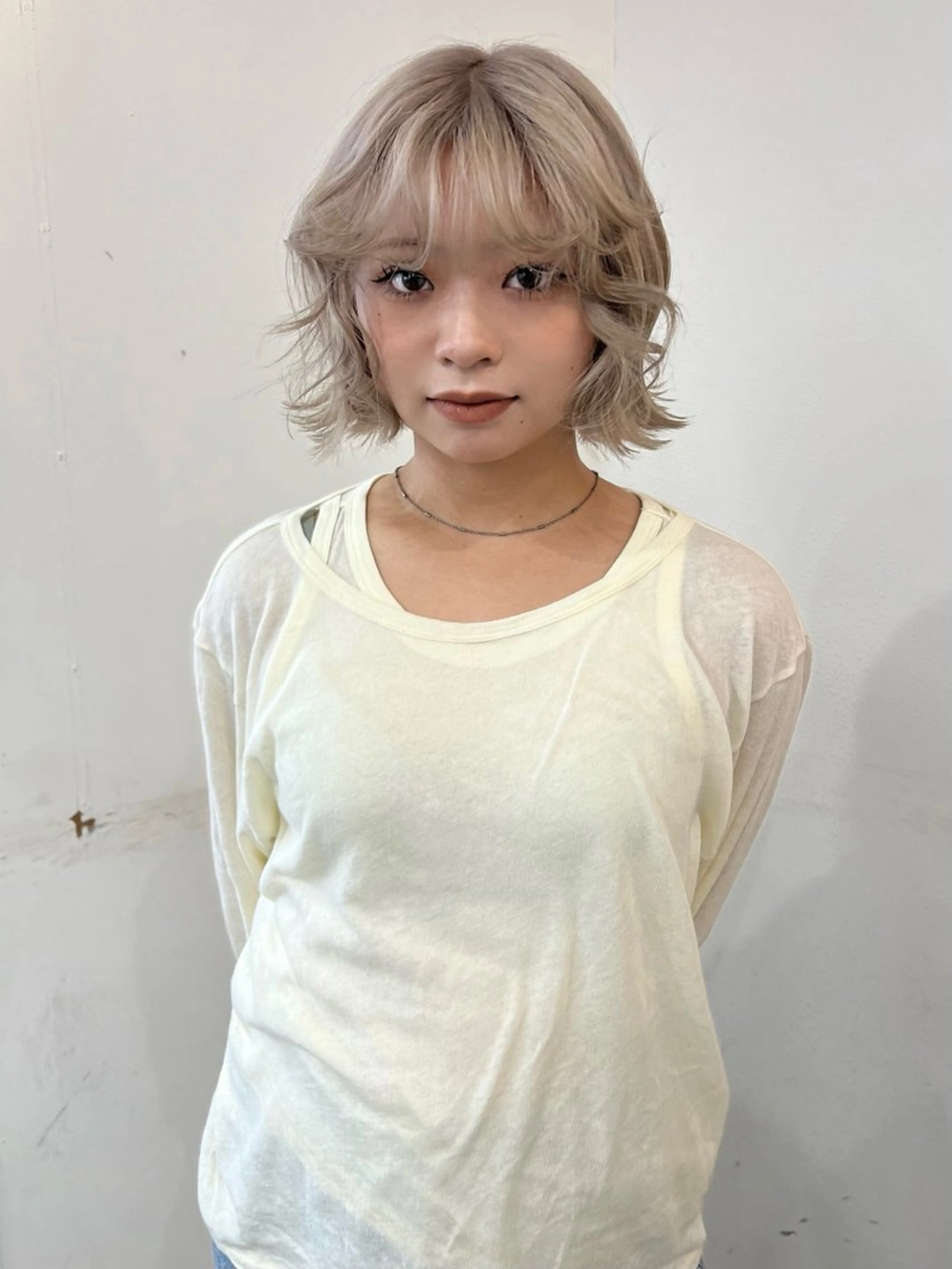 ミディアム ヘアカラー いざわりお /梅田/ブリーチのヘアスタイル