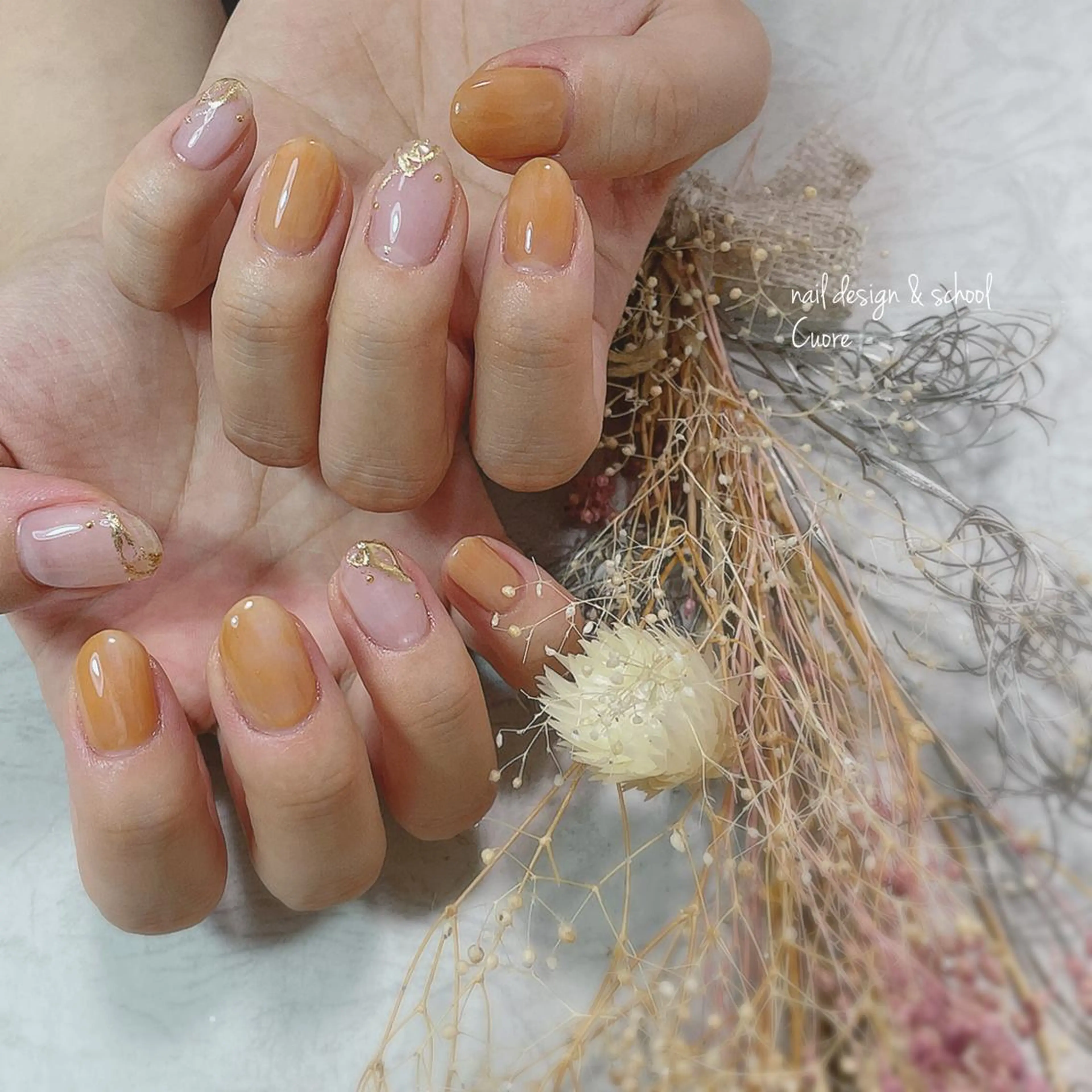ネイル アートネイル ジェルネイル ニュアンスネイル シンプルネイル 春ネイル Cuore谷岡紗妃/ 宮崎台のネイルデザイン