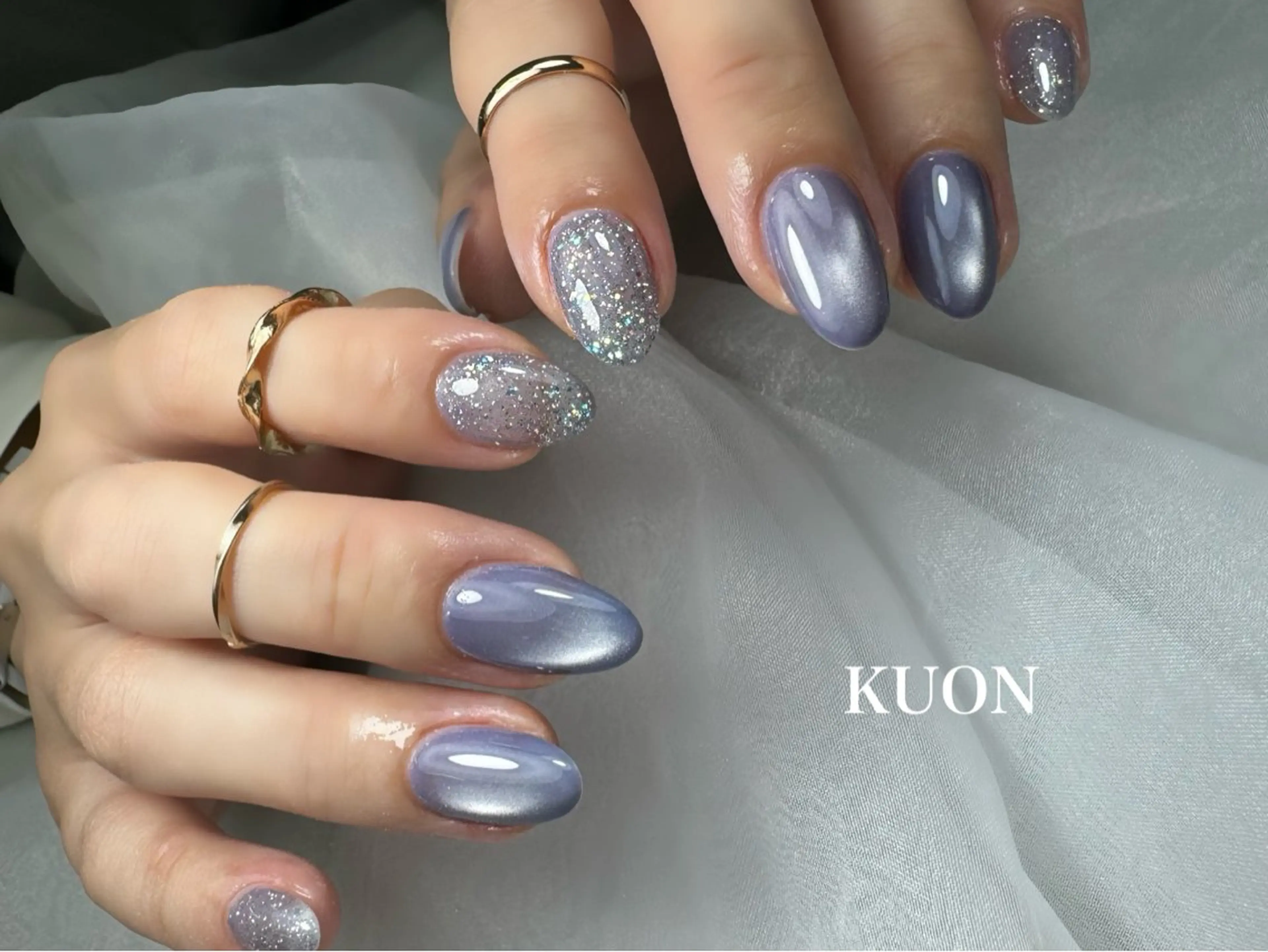 ネイル マグネットネイル ハンドネイル KUON 本町阿波座のネイルデザイン