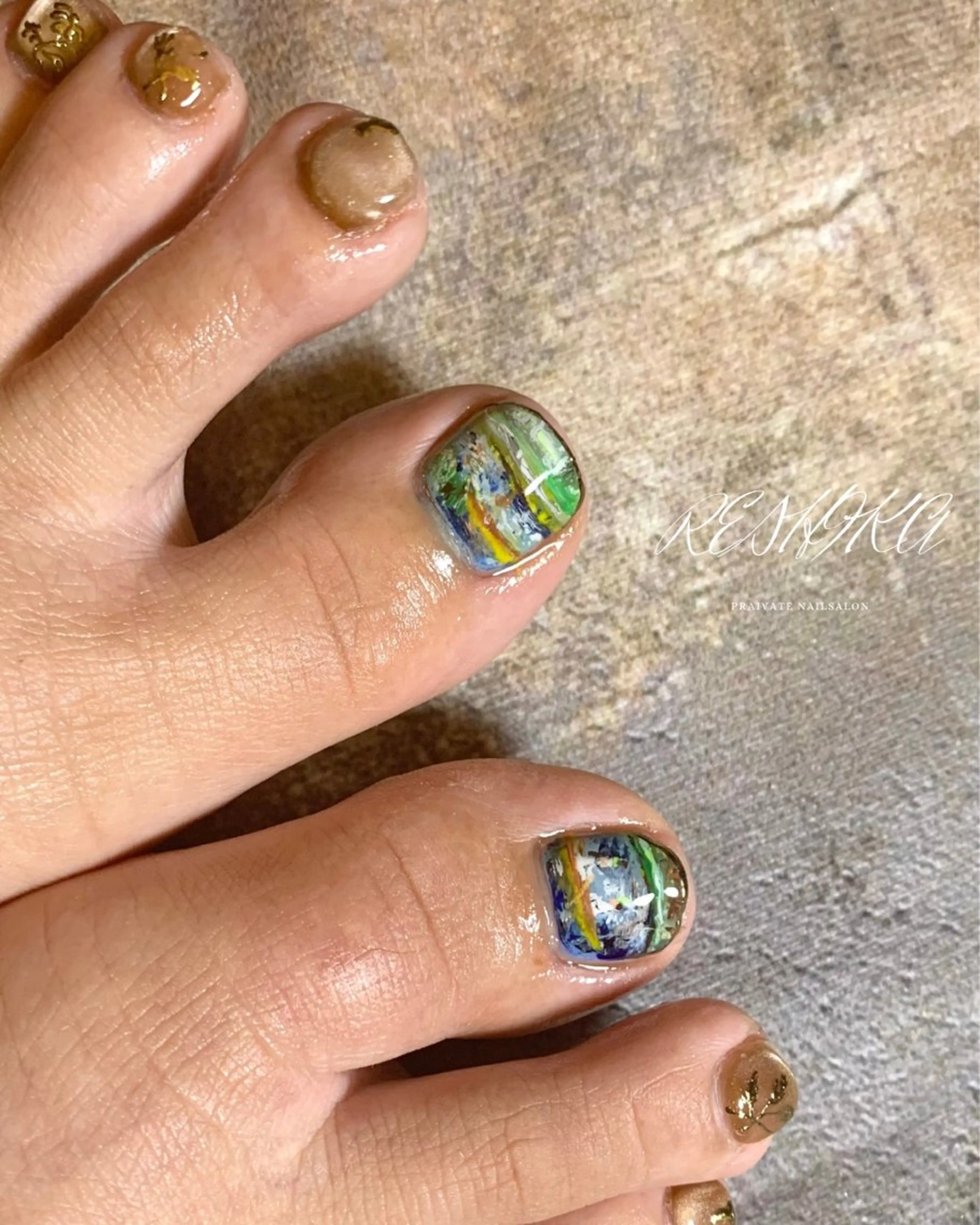 ネイル アートネイル ゴールド マグネットネイル ミラーネイル m mのネイルデザイン