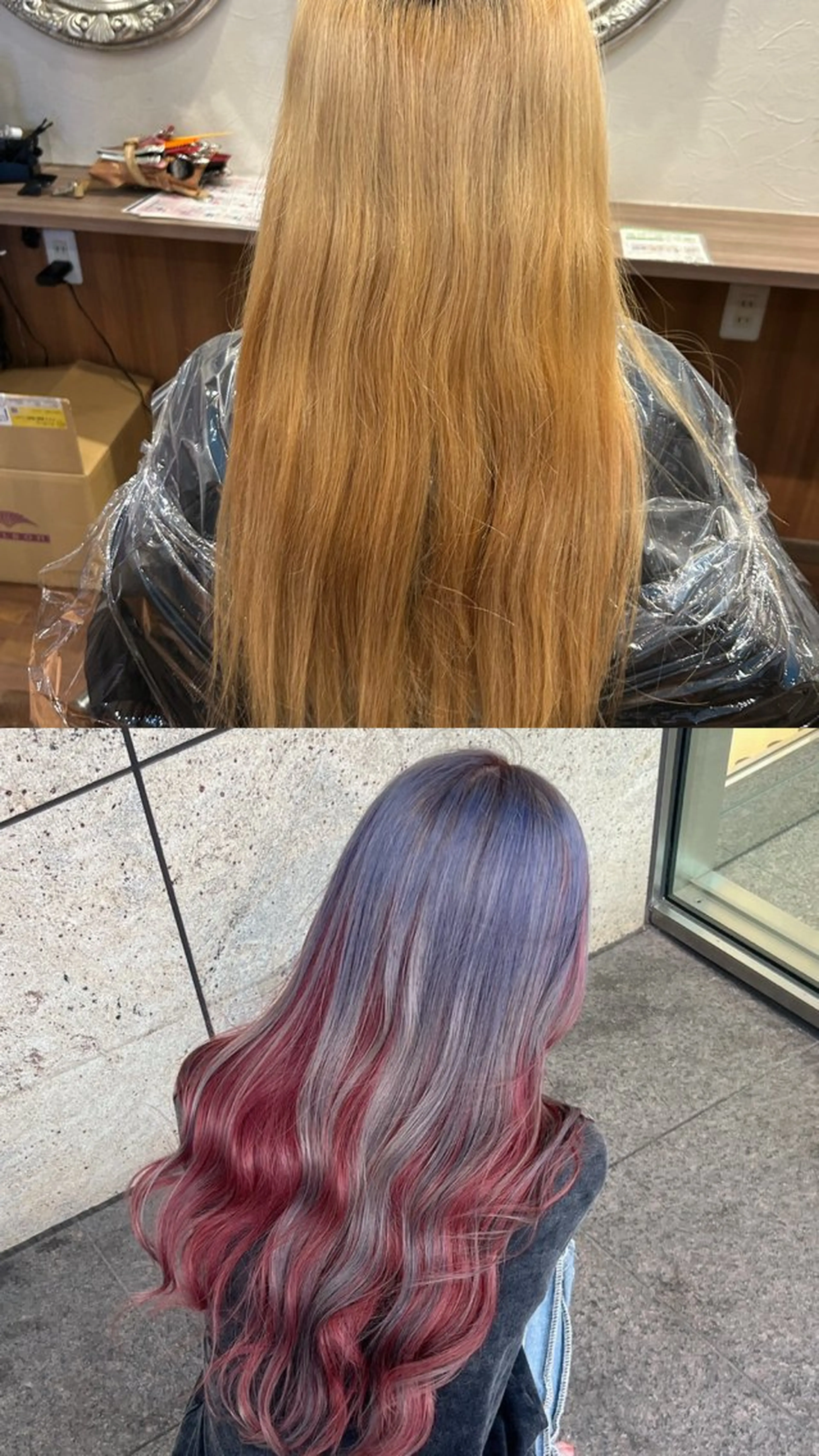 カラー ヘアカラー 柳樂 純香のヘアスタイル