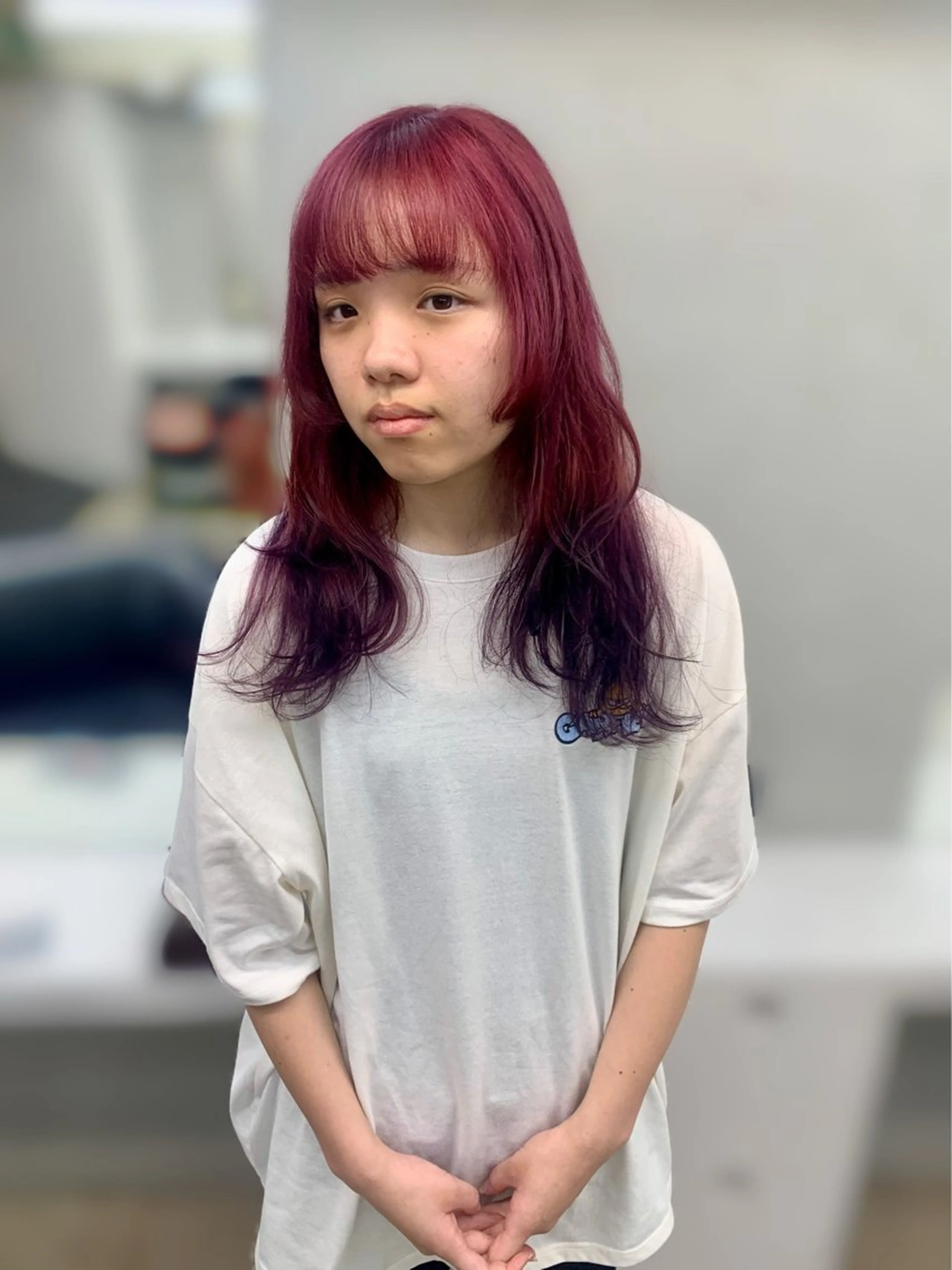 ミディアム カラー ヘアアレンジ ヘアカラー トリートメント 個性爆弾💣 ダブルカラー/ゆかのヘアスタイル