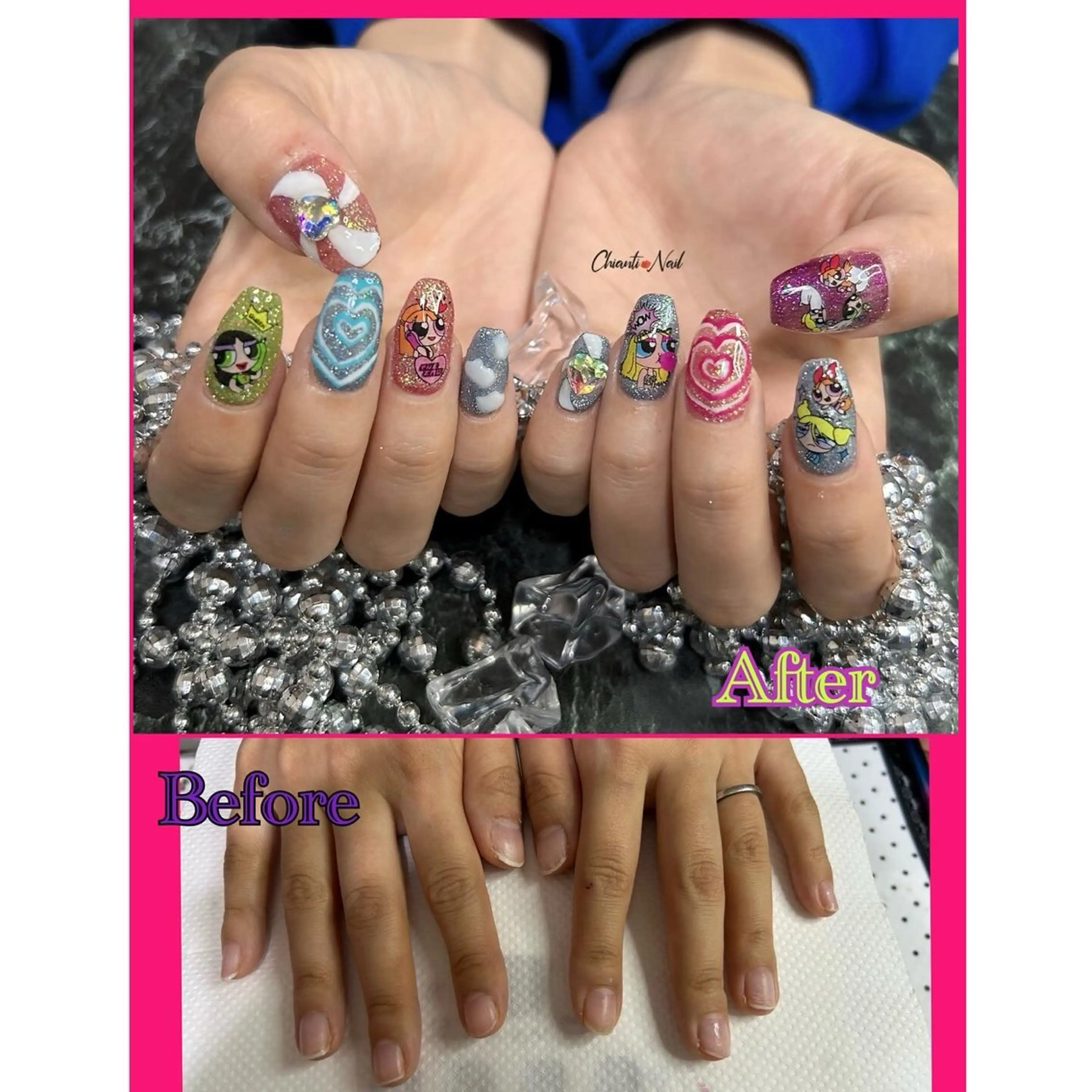 ネイル 長さ出し ロングネイル 持ち込み Chianti Nailのネイルデザイン
