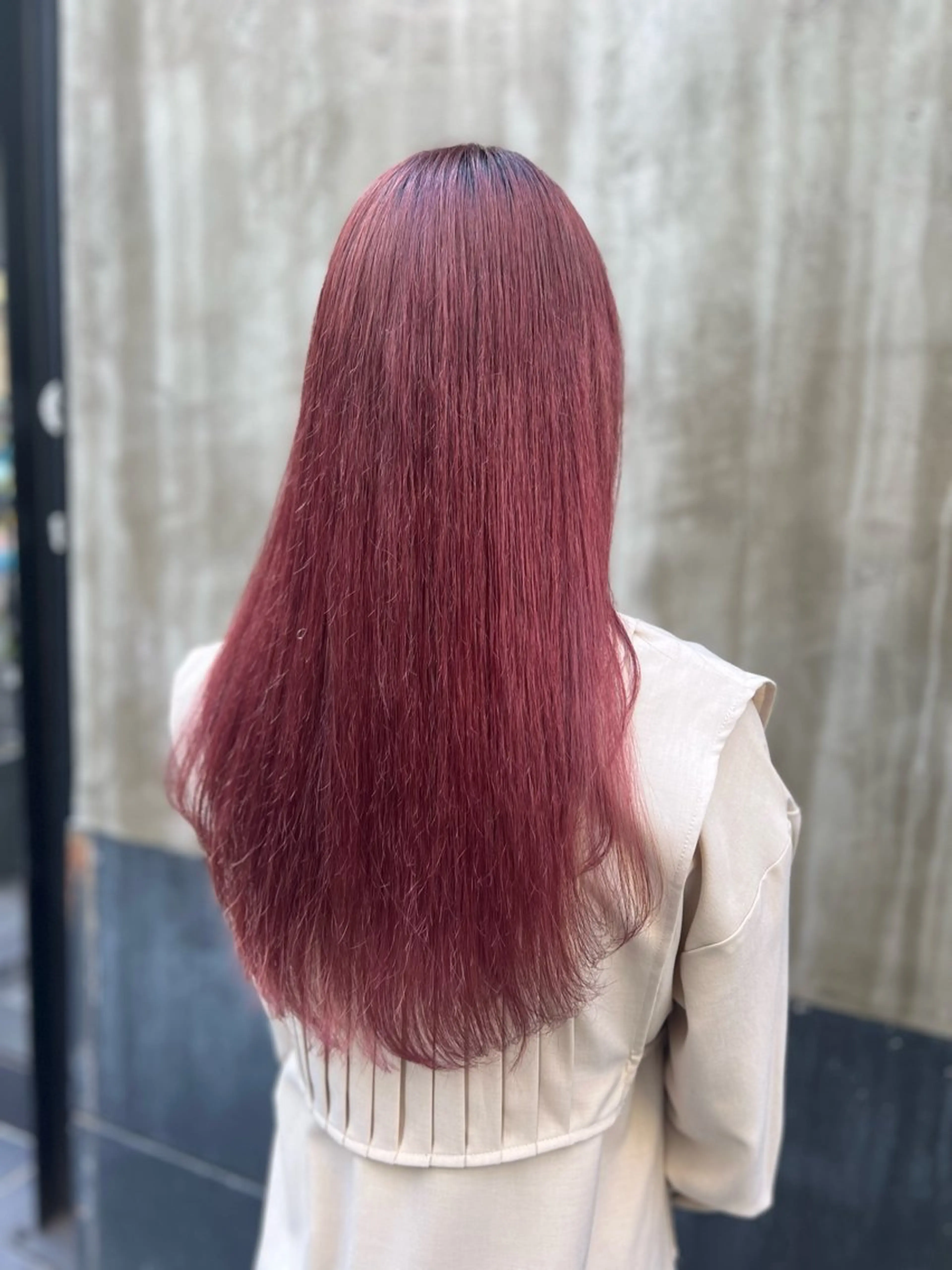 ロング カラー レッドカラー バイオレットカラー 🍇おぐら めぐみ🍇のヘアスタイル
