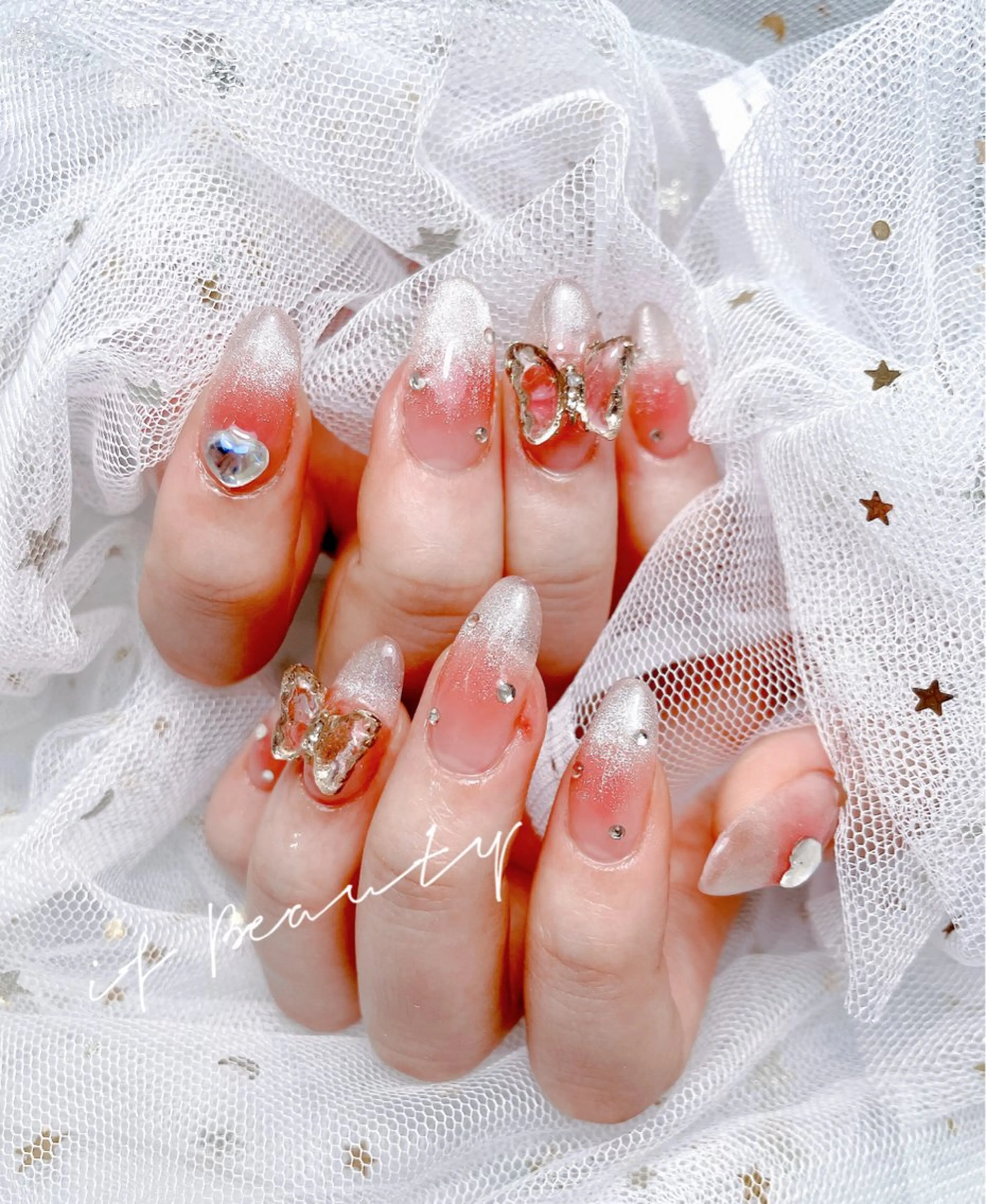 ネイル チークネイル ワンホンネイル If beauty salon1号店所属・イフ ビューティーのネイルデザイン