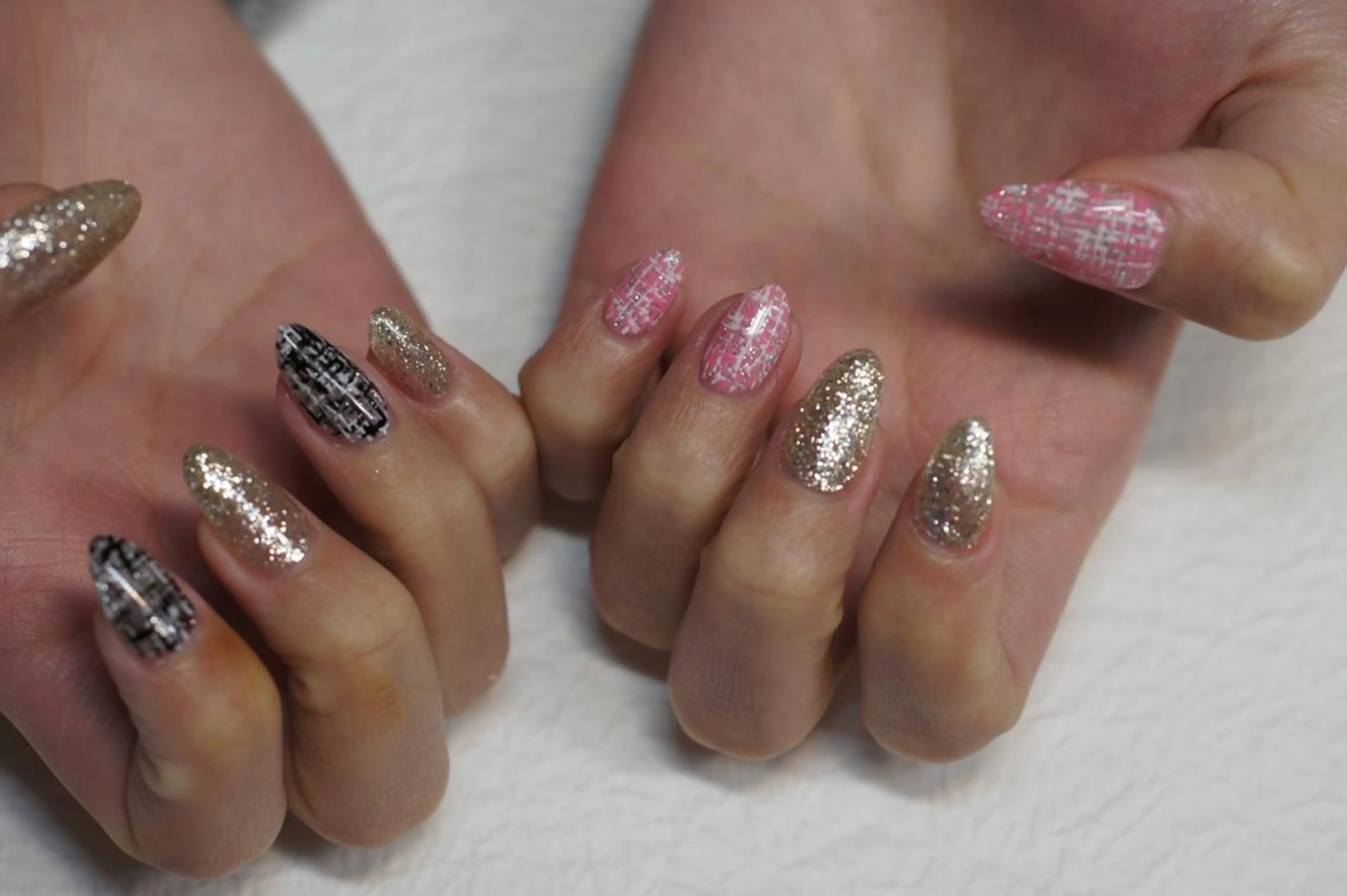 ネイル ツイードネイル nails muu まゆのネイルデザイン
