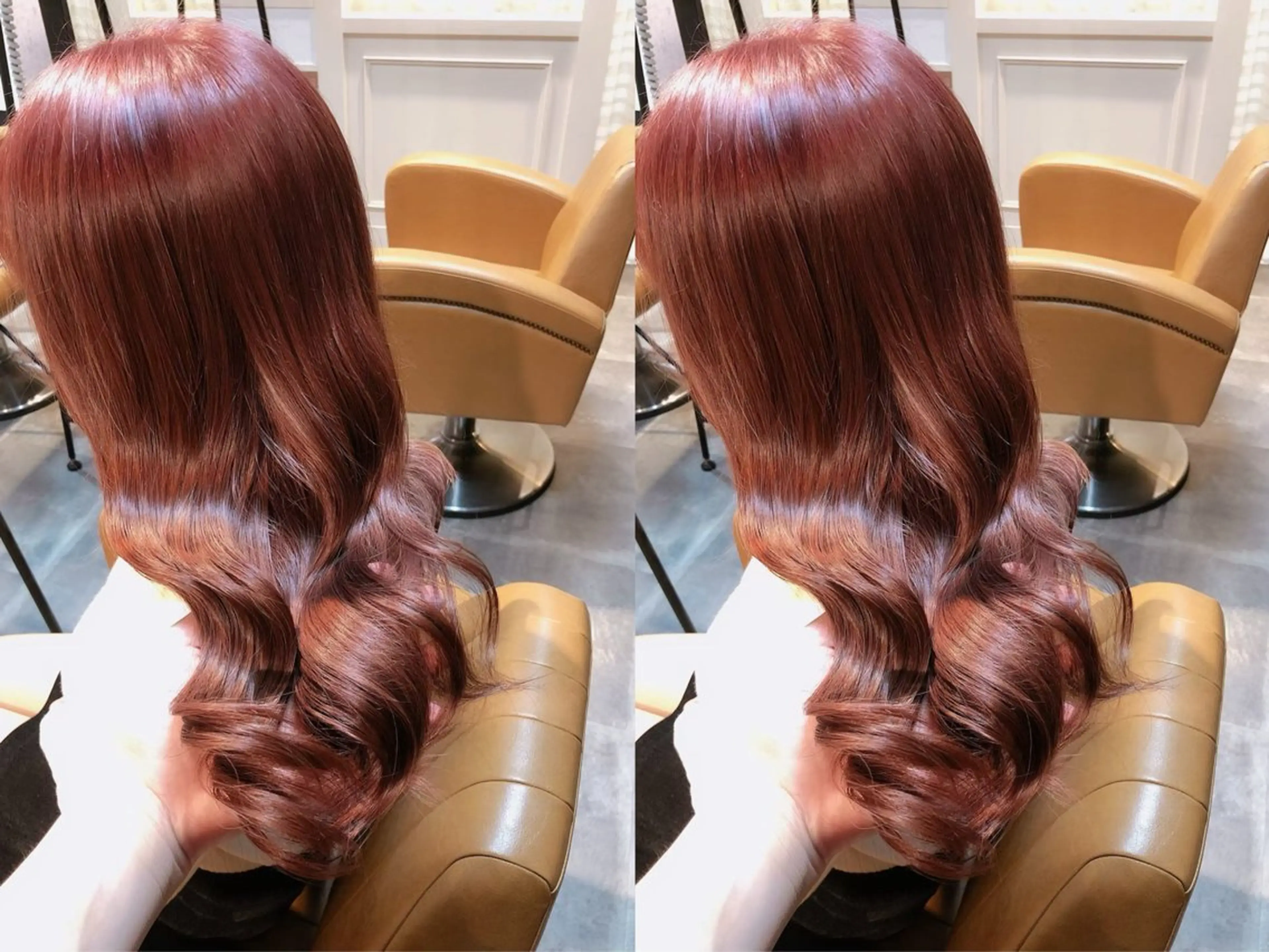 🔥（トリートメント➕ヘアセット【コテ巻き】）コテ巻きの練習を行っております！営業後の施術になっておりますの写真