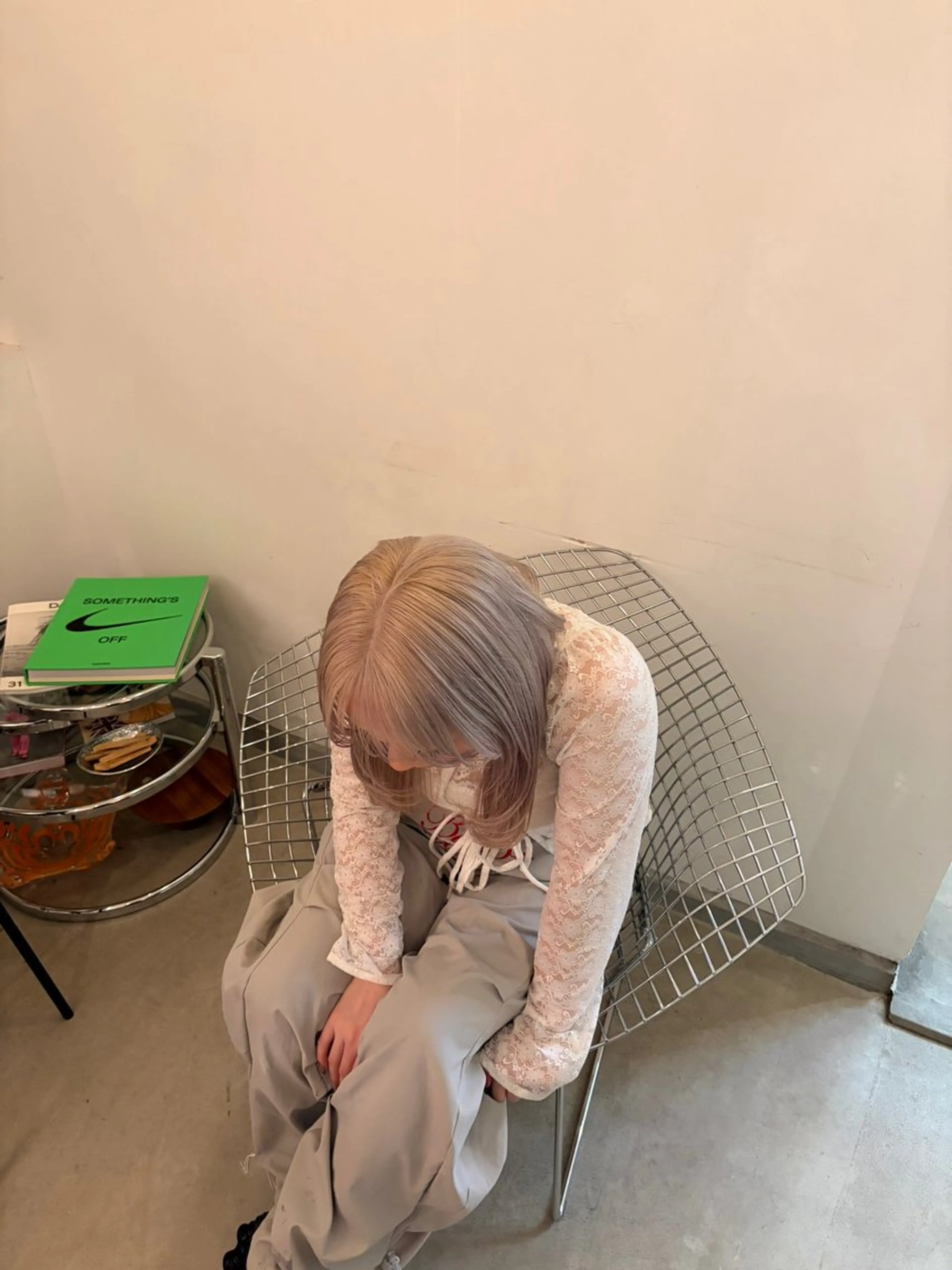 セミロング カラー ベージュカラー 透明感カラー ヘアカラー Tsukasa/ ハイトーン/寒色のヘアスタイル