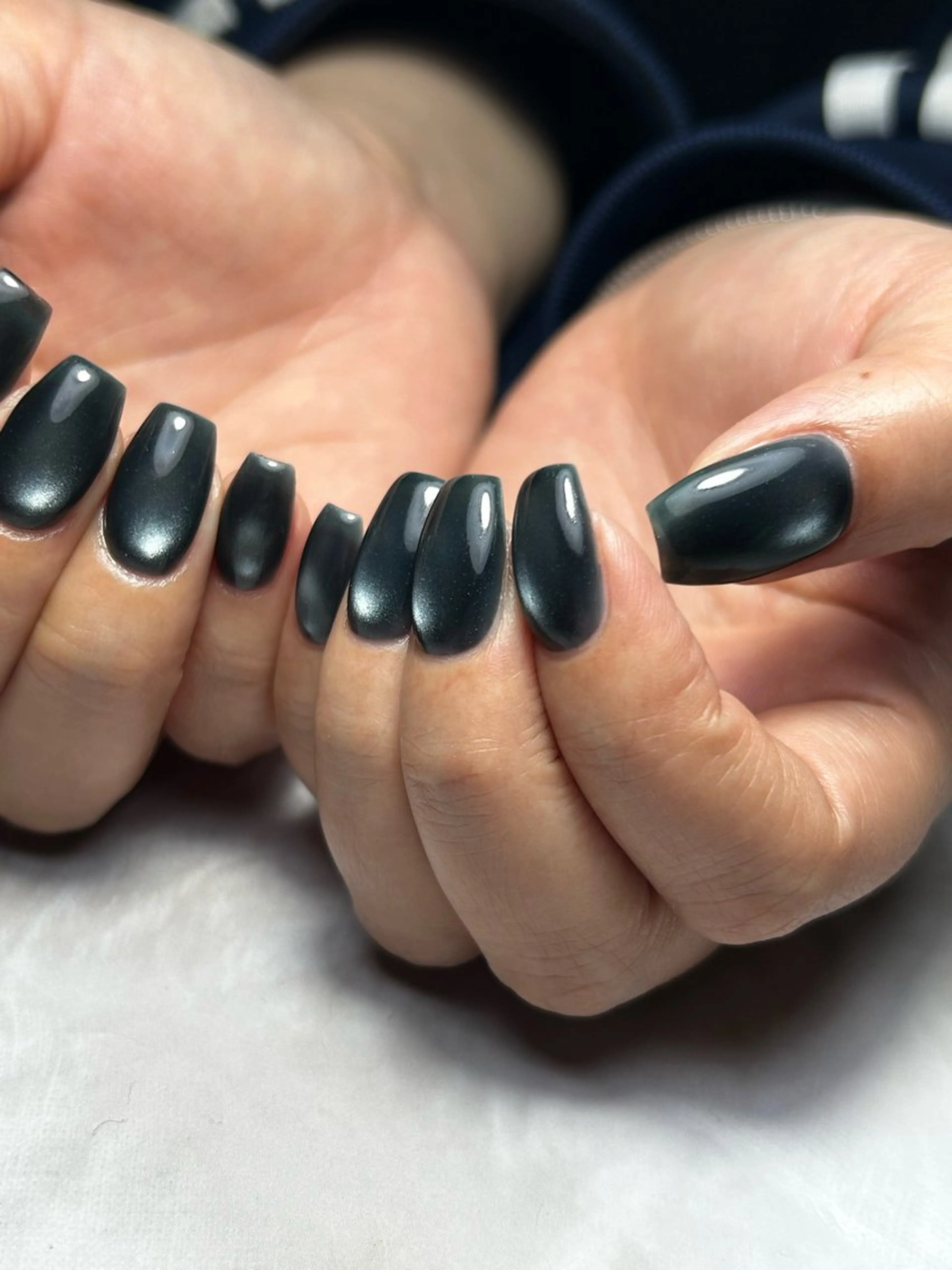 バレリーナカット限定マグネットネイル💅練習モデル格安❗️❗️(手元の写真送ってくれる方限定)爪に優しいパラジェル使用✨の写真