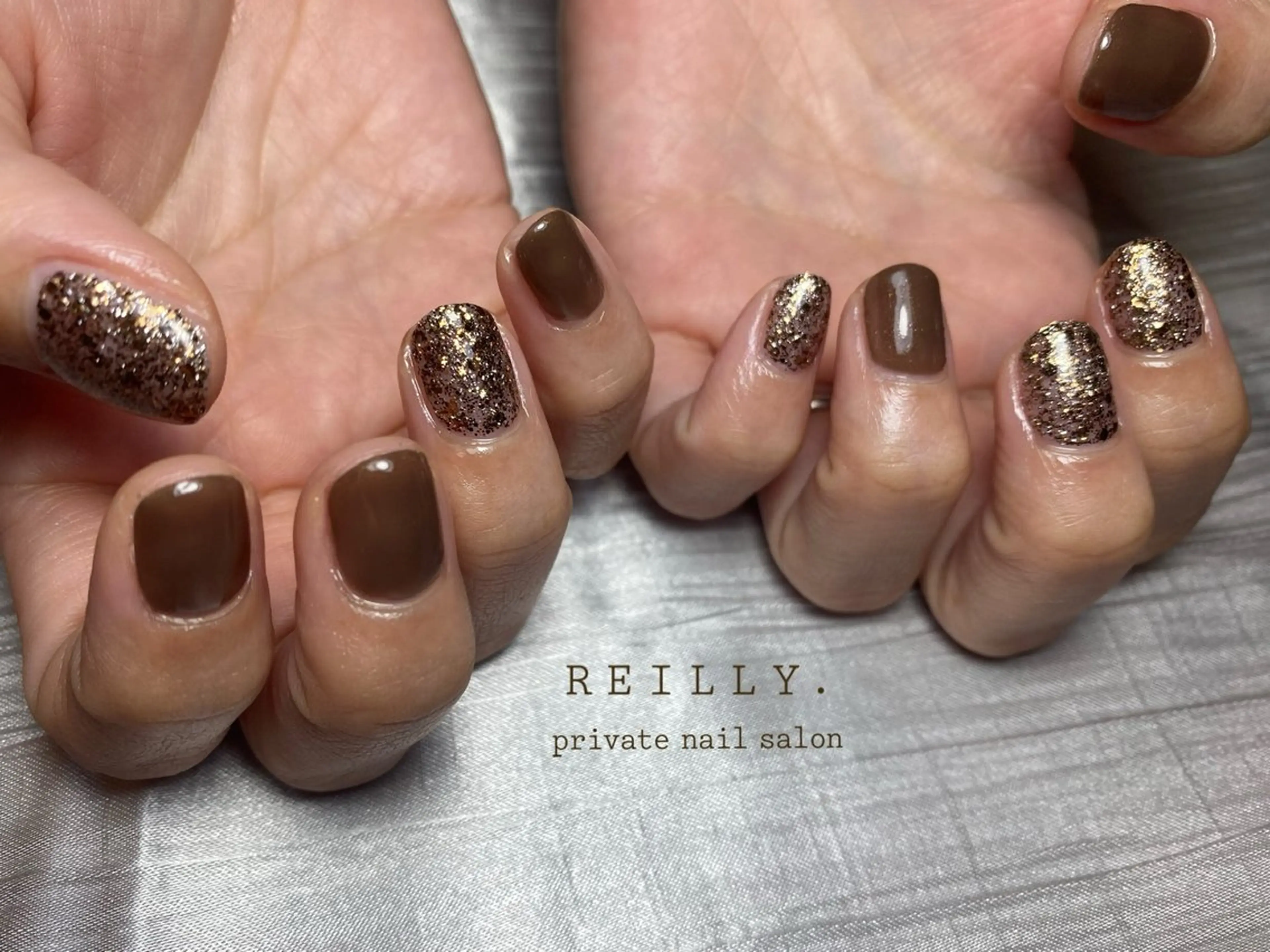 ネイル フラッシュネイル ジェルネイル グラデーション ラメ(グリッター) ラメグラデーション ハンドネイル ハンドケア REILLY.　private nail salon所属・Marina 《REILLY.》のネイルデザイン