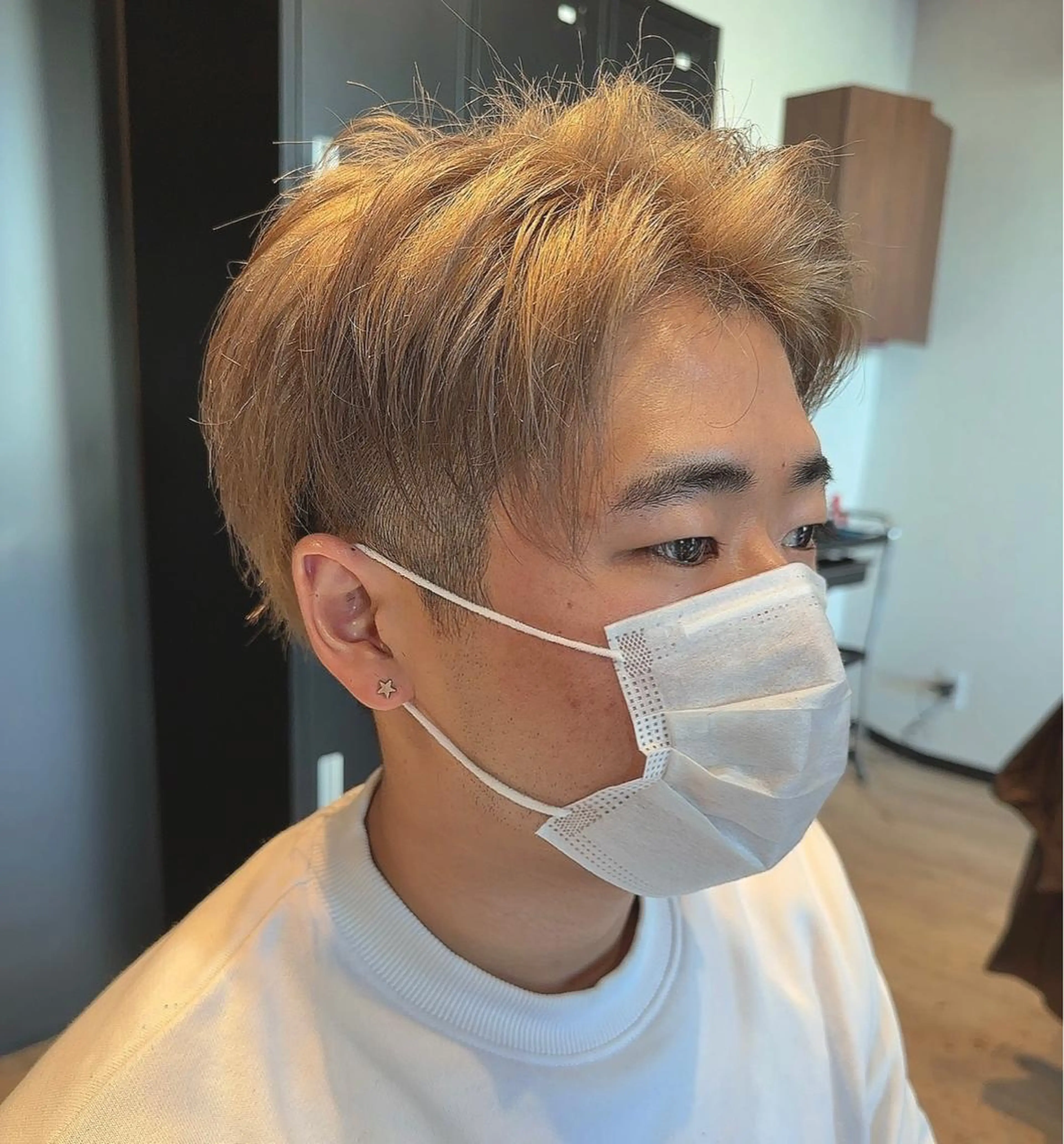 カラー メンズ ヘアカラー 髪質改善&ストレート ‪✂︎‬鈴木青樹のヘアスタイル
