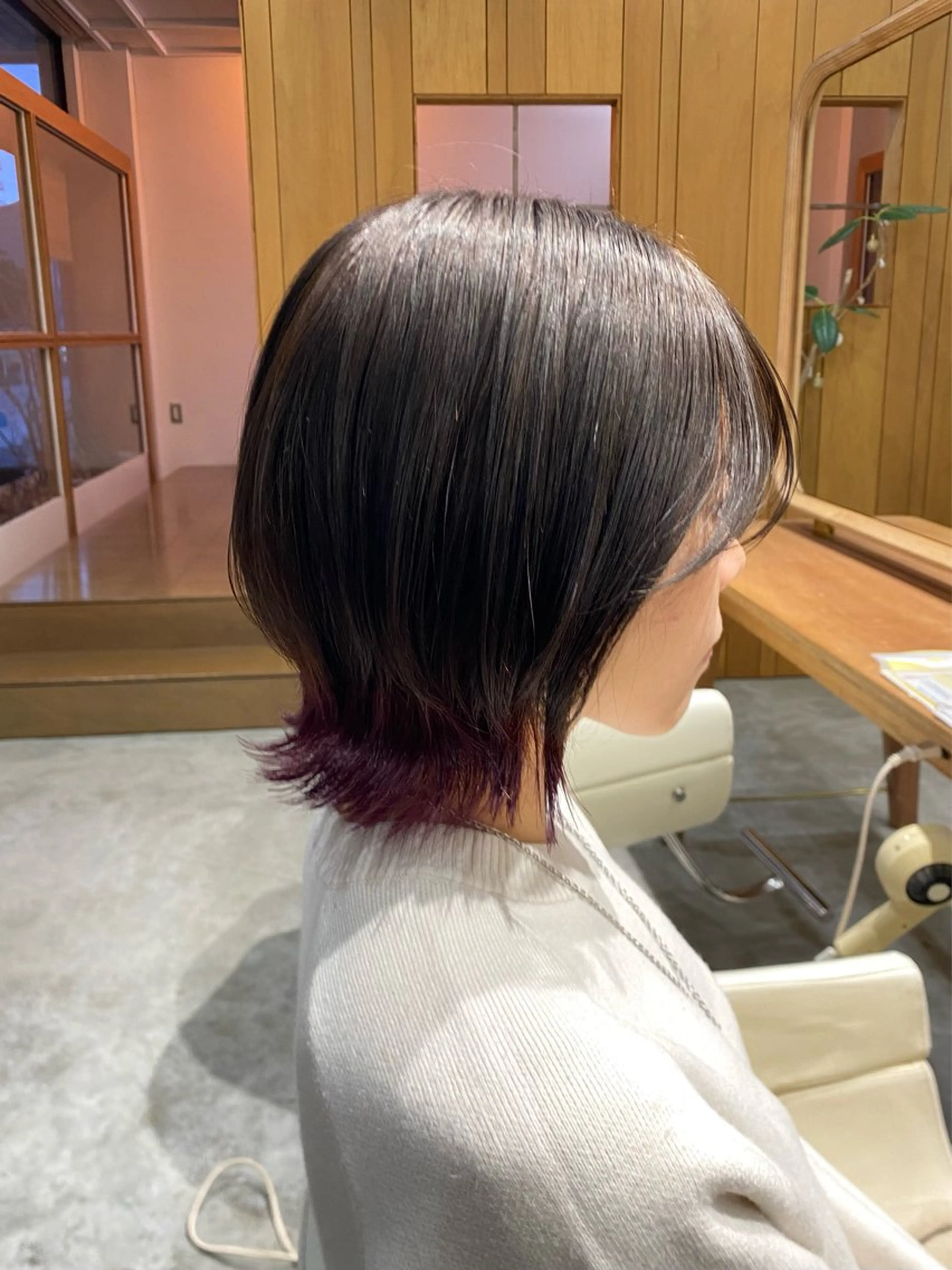 ショート カラー ボブレイヤー ボブ レイヤーカット ヘアカラー fulam所属・MIKU ／fulamのヘアスタイル
