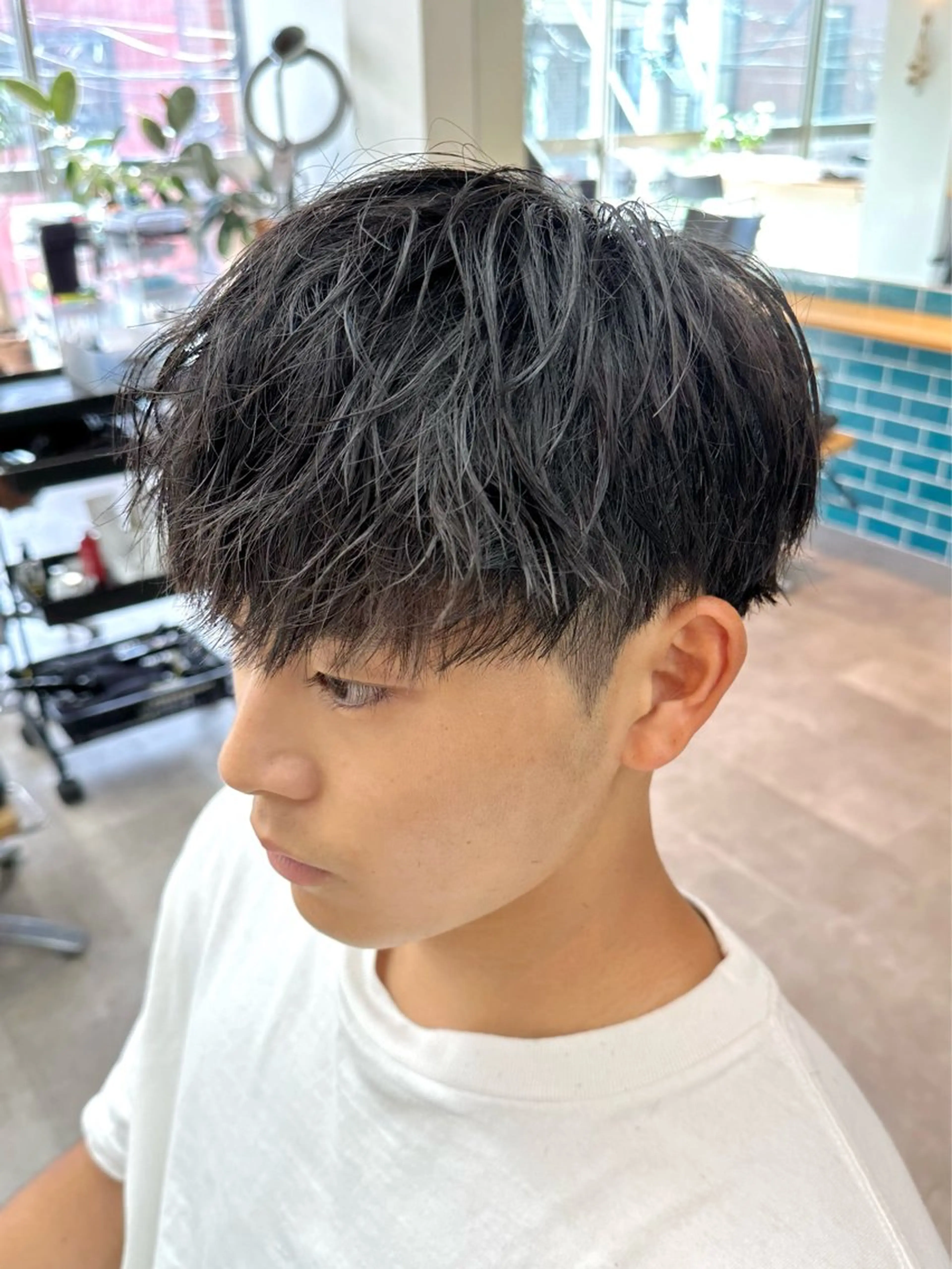 ショート パーマ メンズ カット パーマ JINKIメンズ特化 メンズカットパーマのヘアスタイル