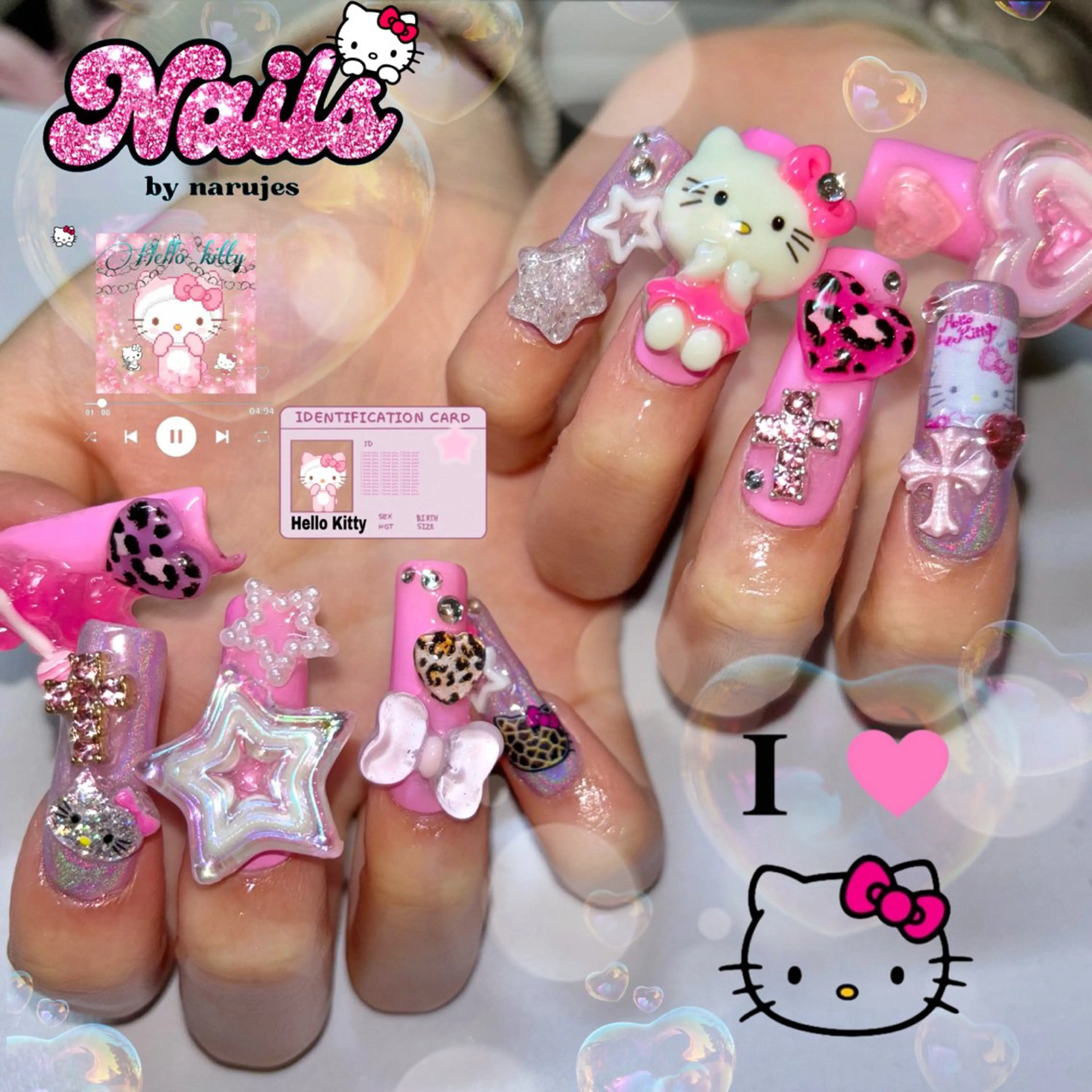 ネイル ロングネイル ギャルネイル🧸💖 narujesのネイルデザイン