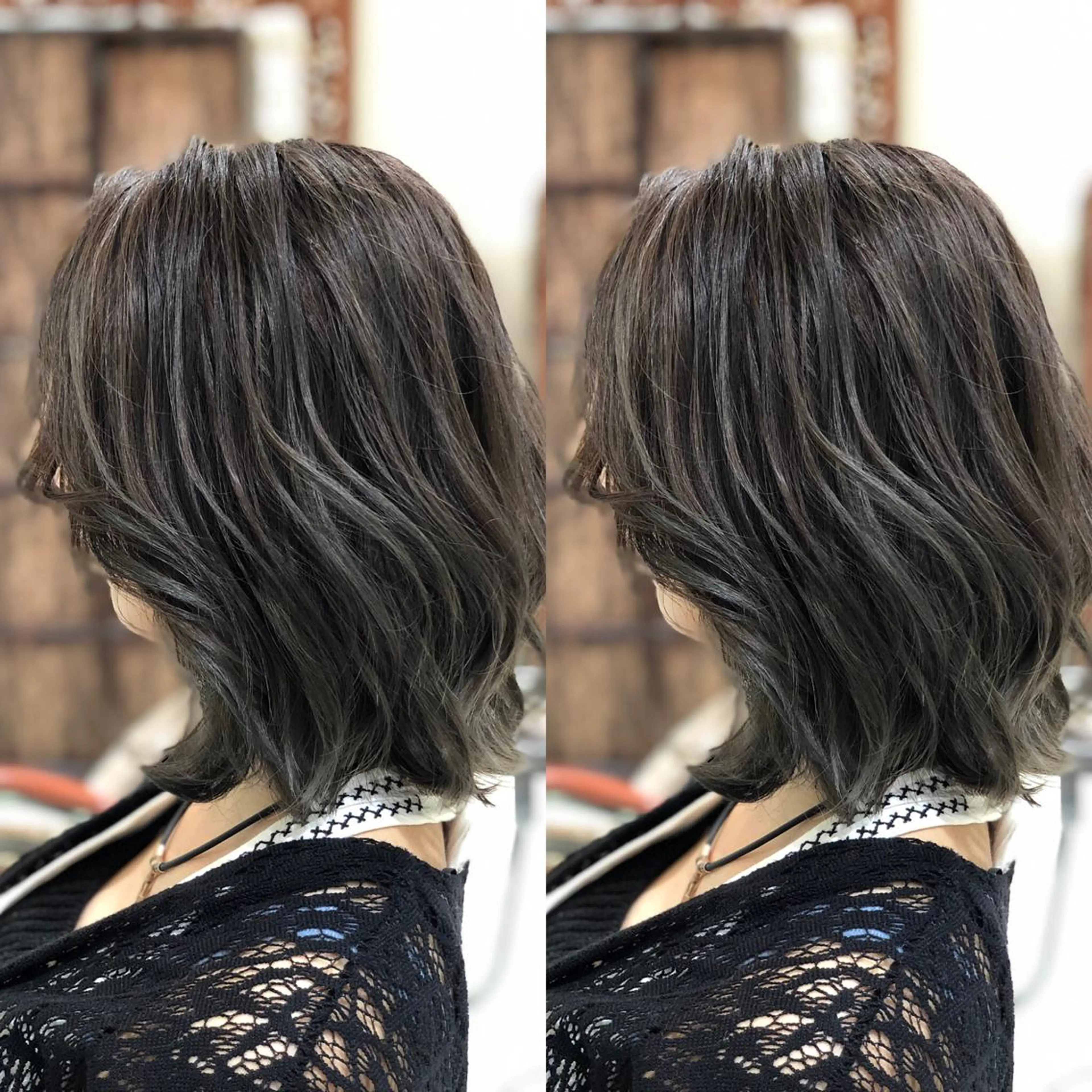 ミディアム ヘアカラー Y Uのヘアスタイル