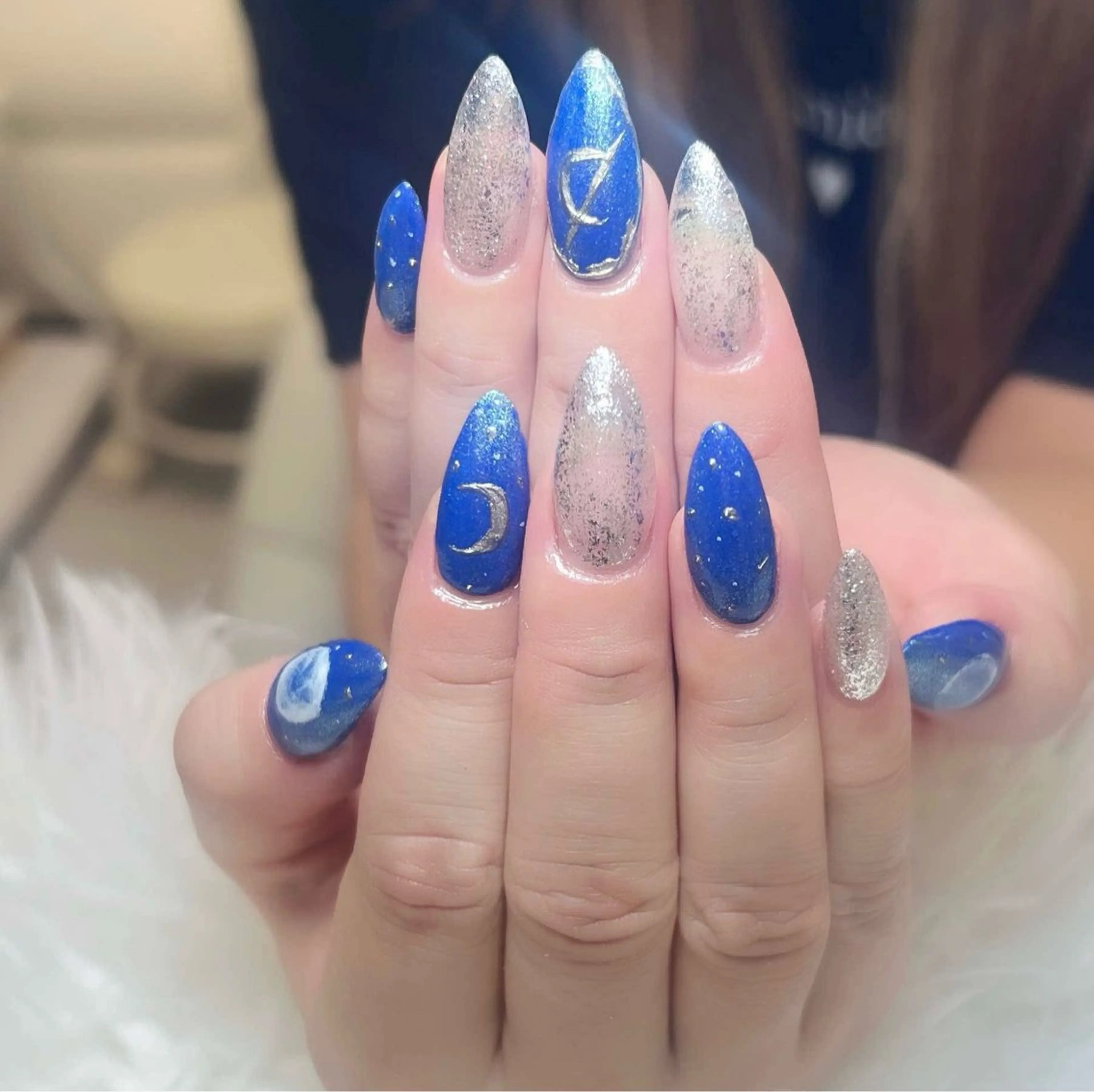 ネイル チークネイル 長さ出し フットネイル マグネットネイル 持ち込み ハンドネイル ANH NAIL ゴテゴテ専門店💎のネイルデザイン