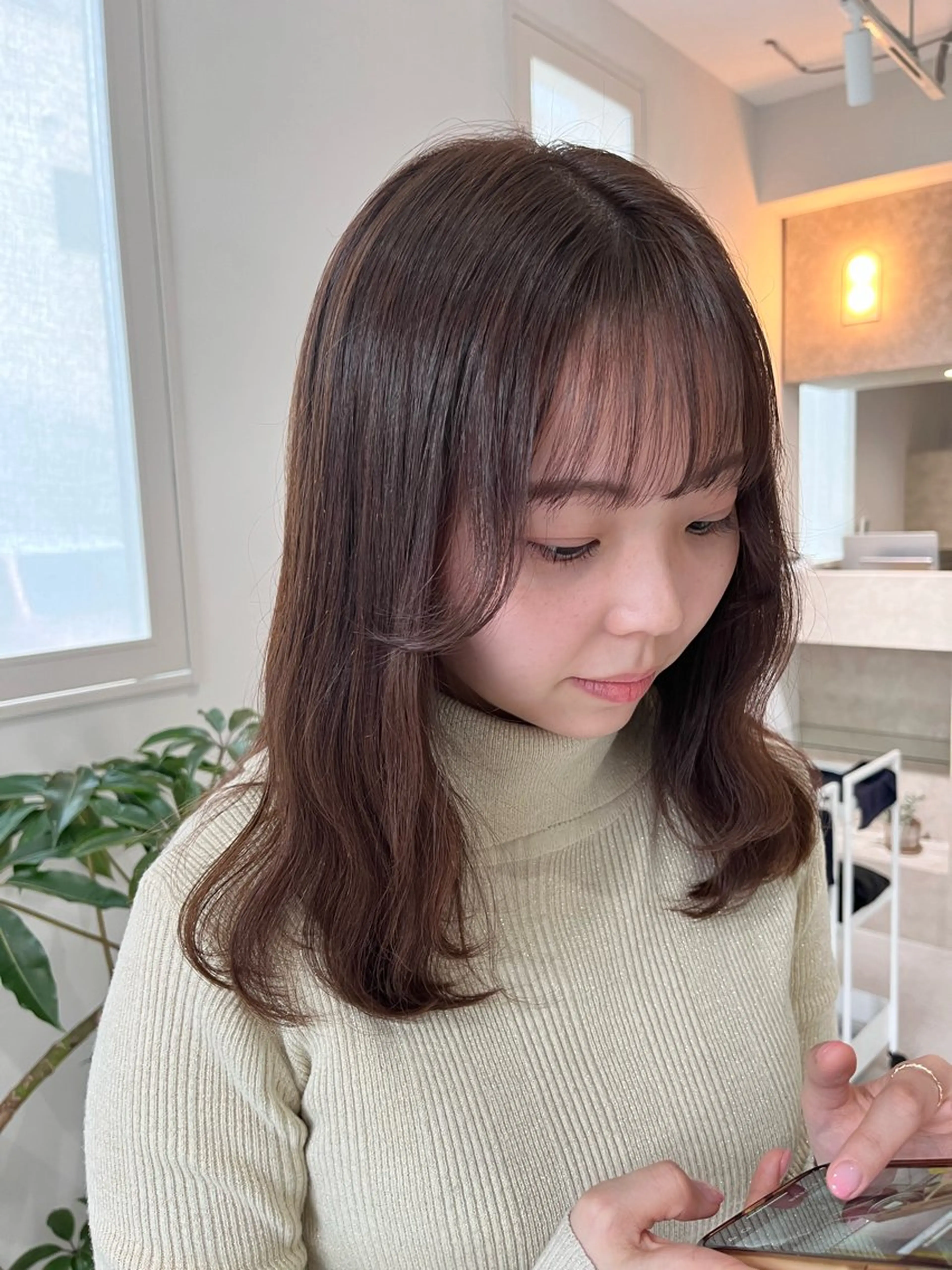 ミディアム カラー 暖色カラー／ ヘアセット🌛櫻井舞のヘアスタイル