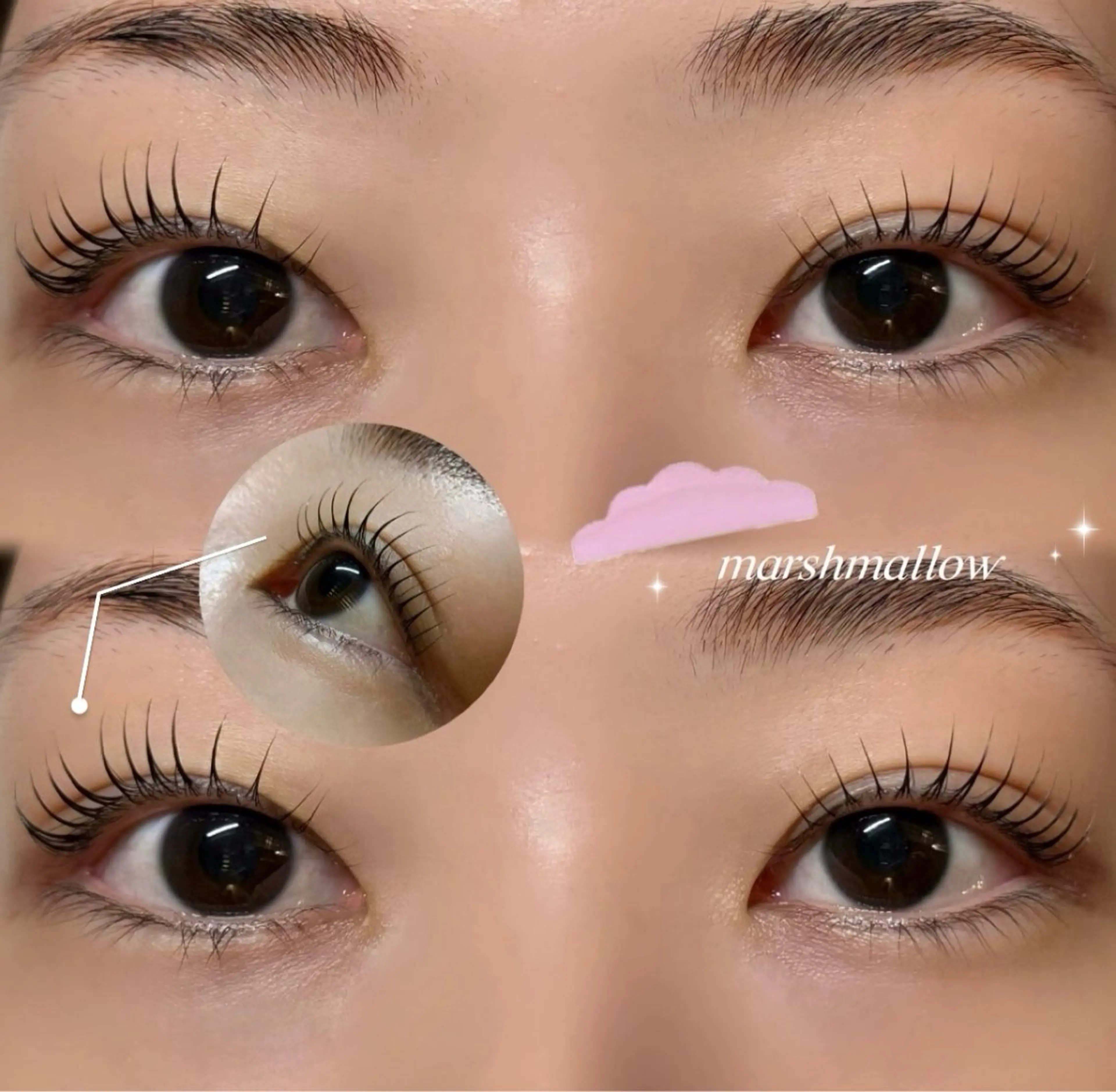 マツエク・マツパ パリジェンヌラッシュリフト マツパ yuma ୨୧のマツエク・マツパデザイン